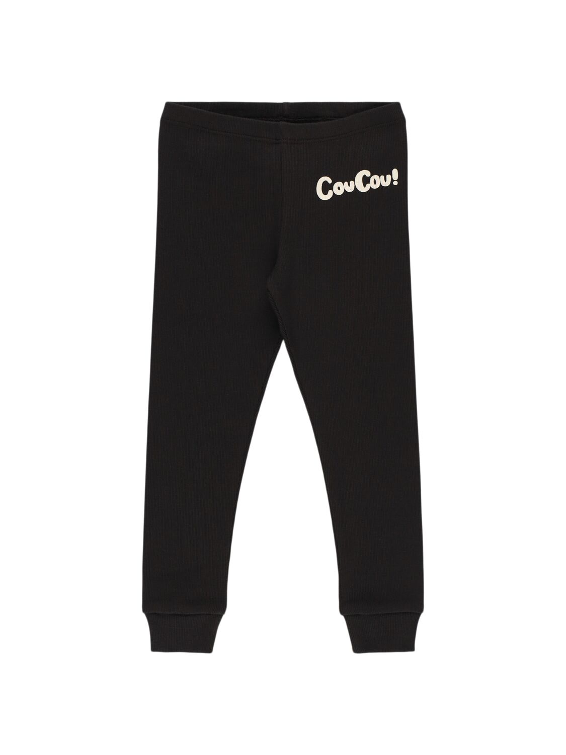 Mini Rodini Cou Cou Organic Cotton Leggings In Black