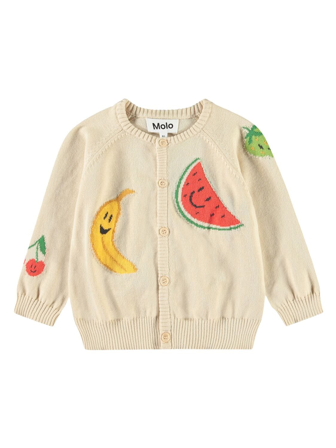 Jacquard Knit Organic Cotton Cardigan
