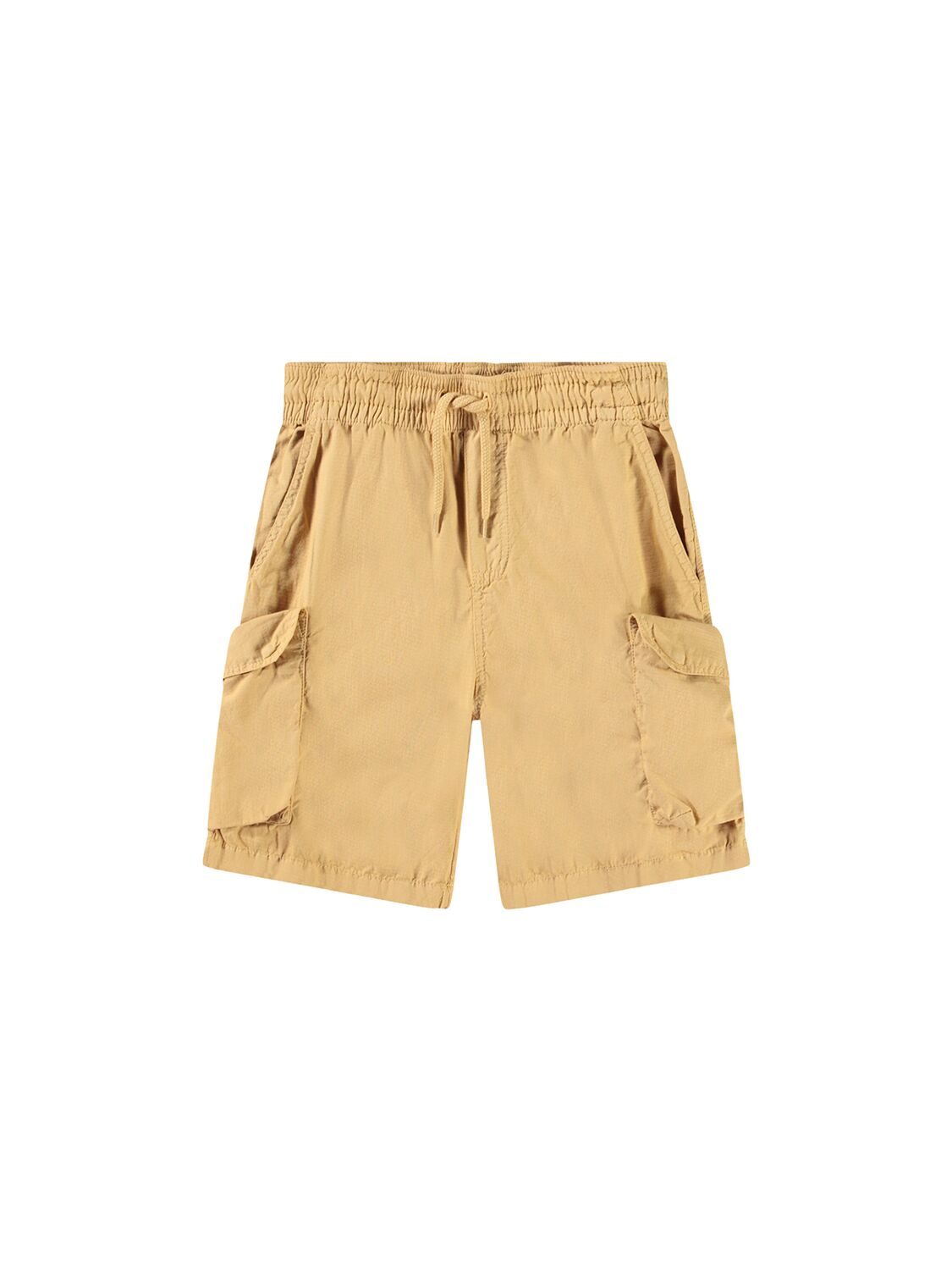 Molo Cotton Gabardine Cargo Shorts In Beige