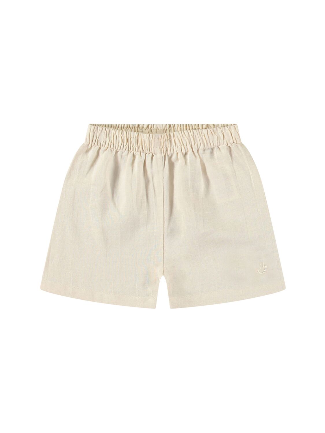 Molo Linen & Cotton Muslin Shorts In Off White