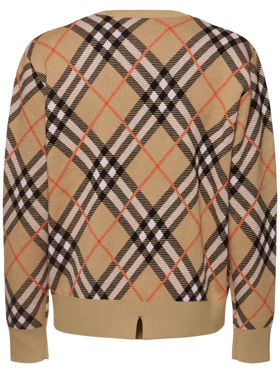 Shop Burberry Wool Blend Essential Sweater In Sand Ip Check