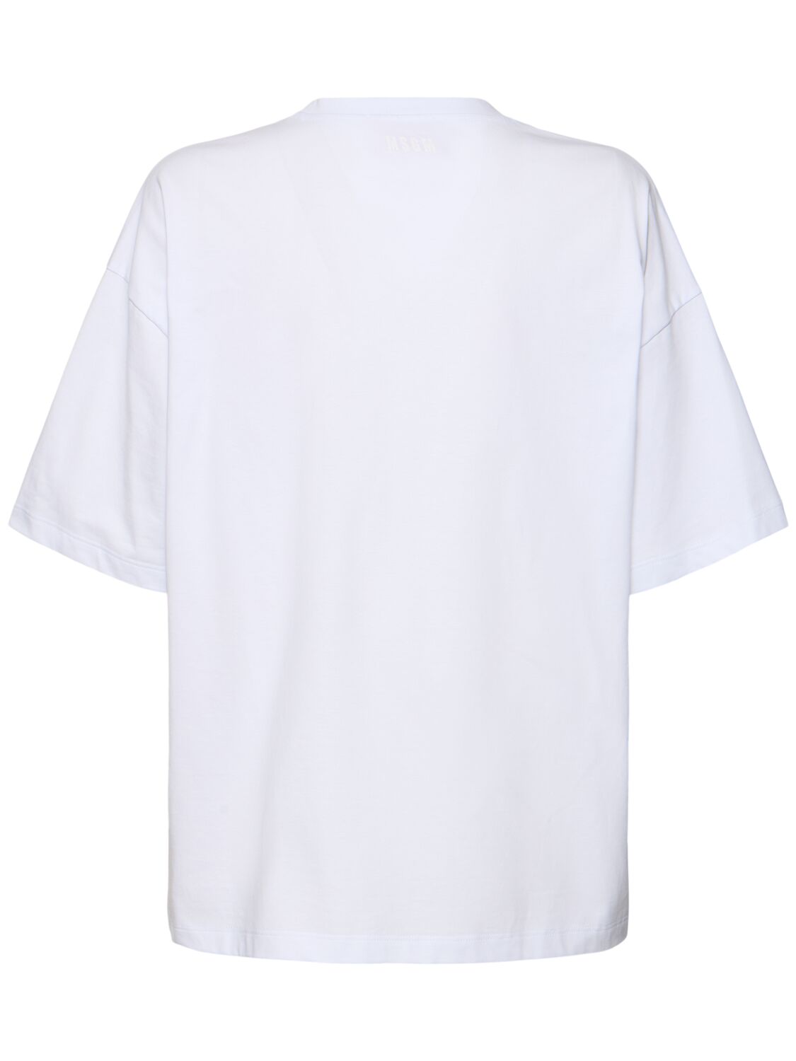 Shop Msgm Printed T-shirt In White