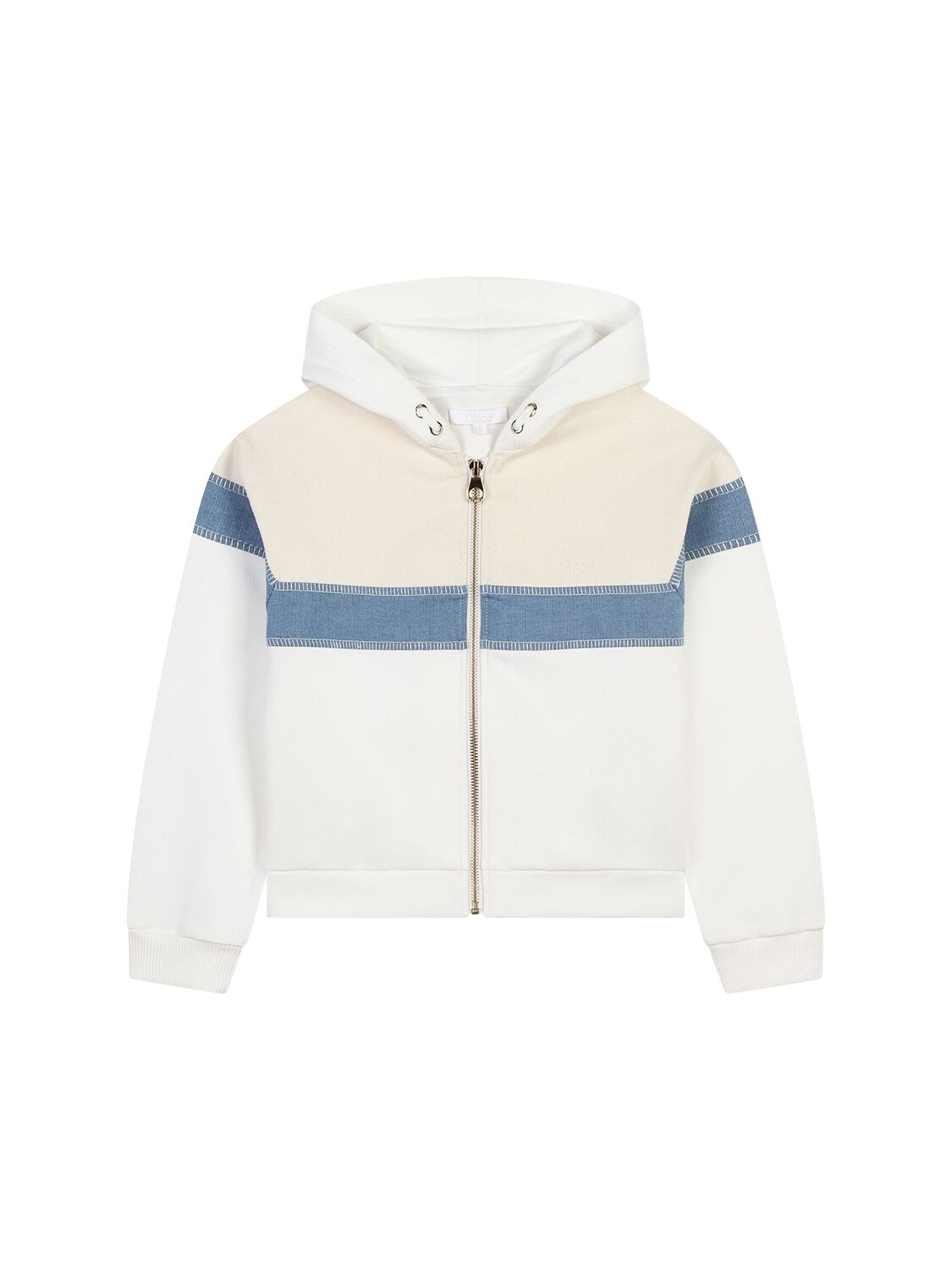 Chloé Kids' Cotton Sweatshirt Hoodie In White