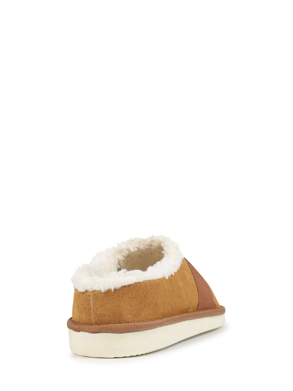 Shop Chloé Suede Slippers In Beige