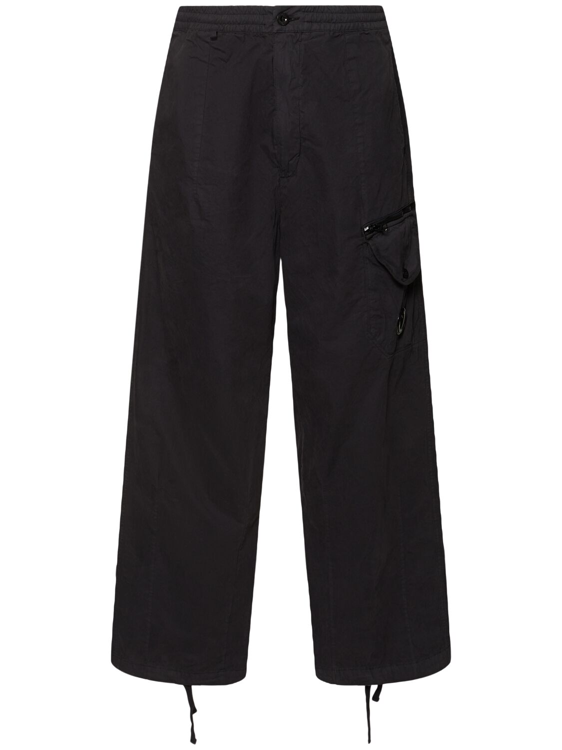 C.p. Company Microreps Boxy Lens Cargo Pants In Black Sand