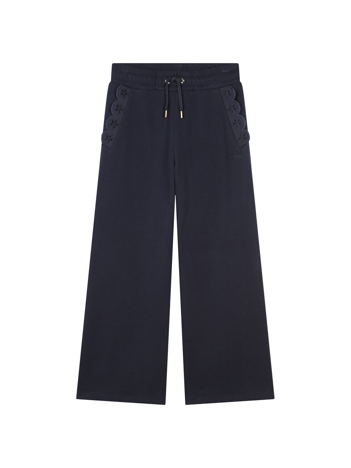 Chloé Cotton Jersey Sweatpants In Blue