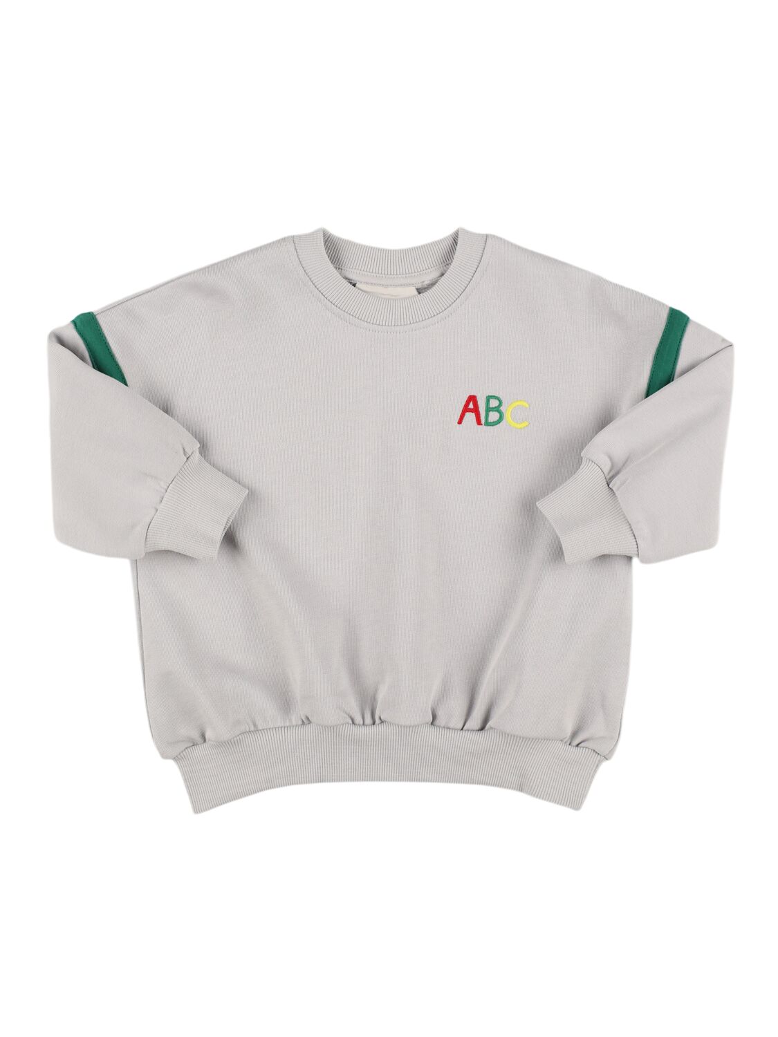 Mini Rodini Abc Printed Organic Cotton Sweatshirt In Gray