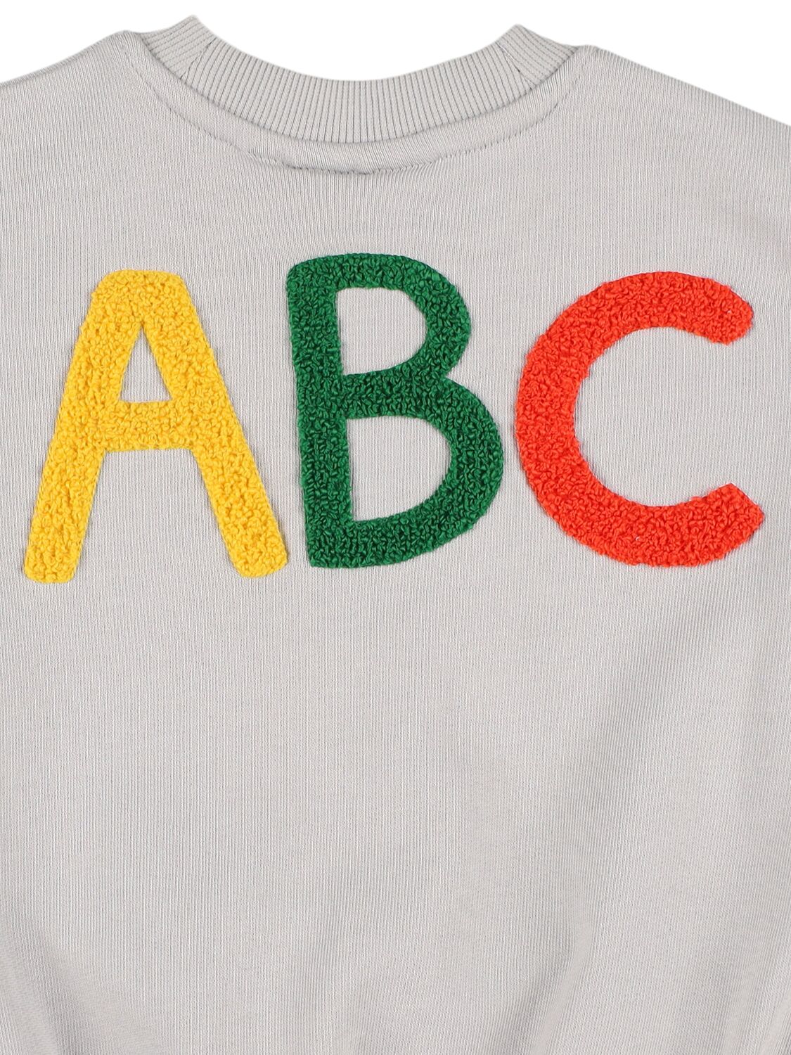 Shop Mini Rodini Abc Printed Organic Cotton Sweatshirt In Grey