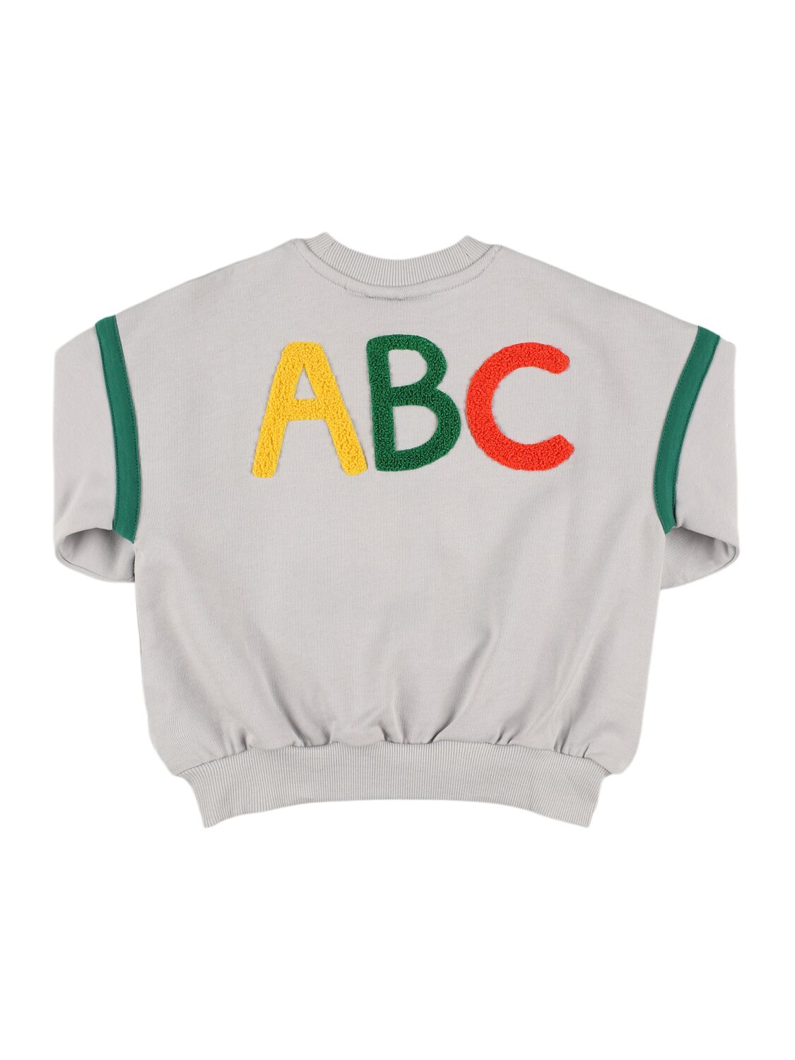 Shop Mini Rodini Abc Printed Organic Cotton Sweatshirt In Grey