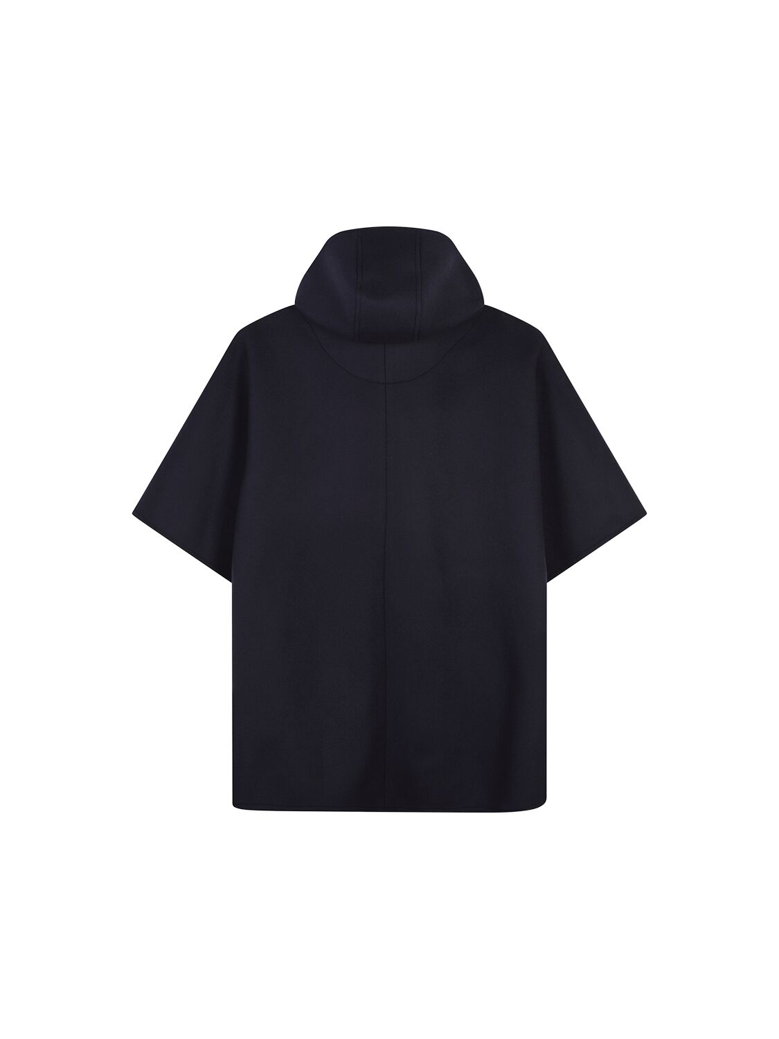 Chloé Short Wrap Wool Coat In Blue