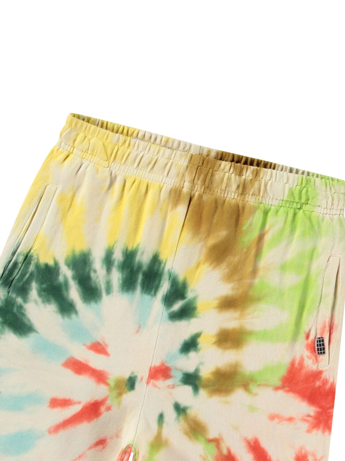 Molo Tie Dye Organic Cotton Sweat Shorts In Multicolor