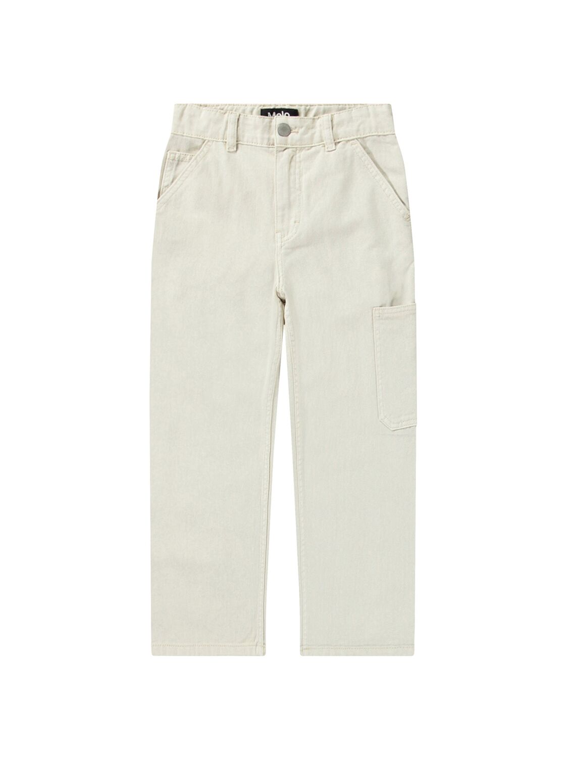 Molo Cotton Gabardine Pants In White