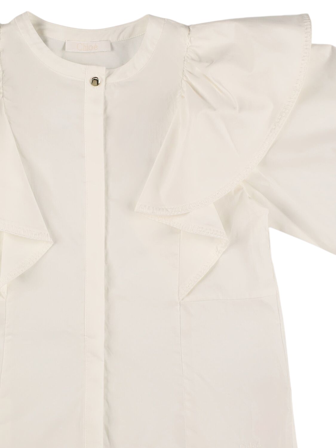 Chloé Cotton Poplin Shirt In White