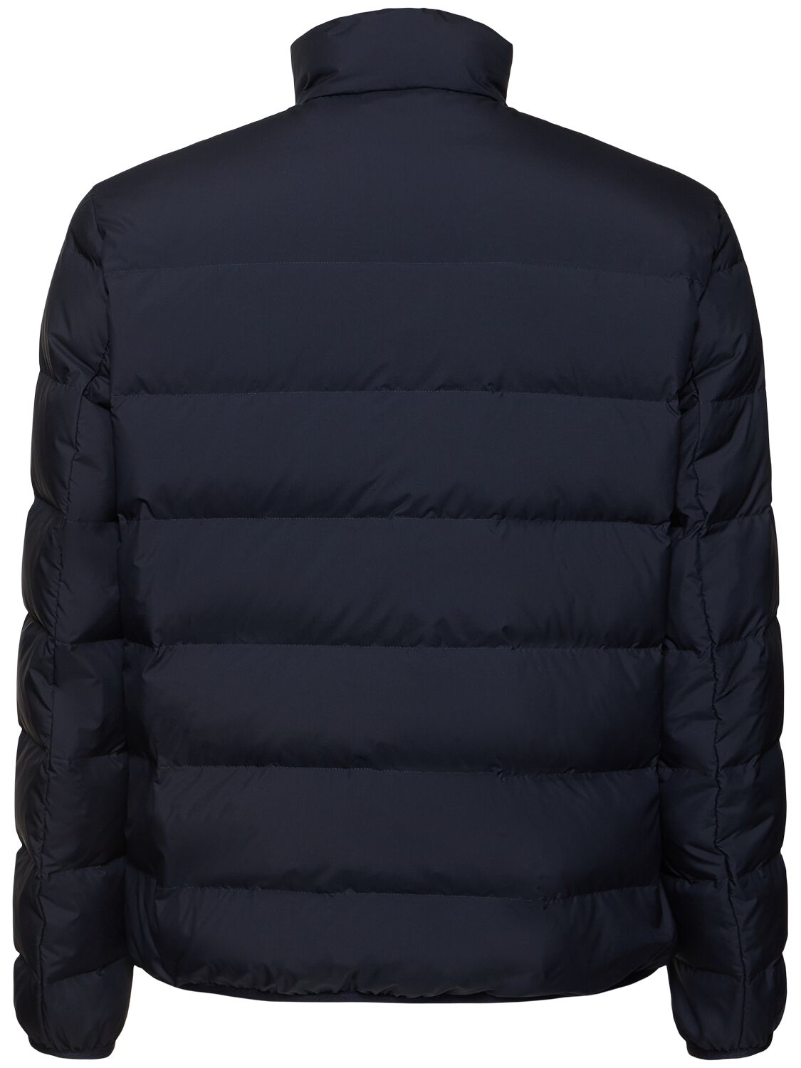 Shop Gucci Logo Light Tech Down Jacket In Navy