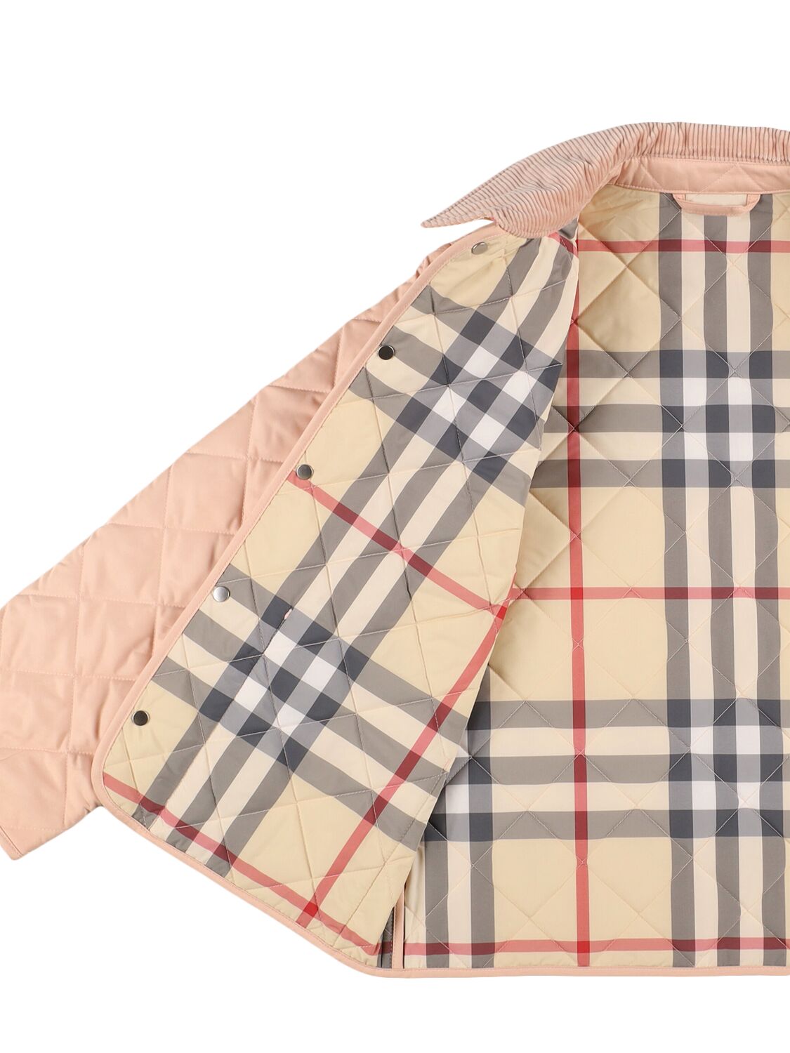 Shop Burberry Quilted Nylon Puffer Jacket In Pink