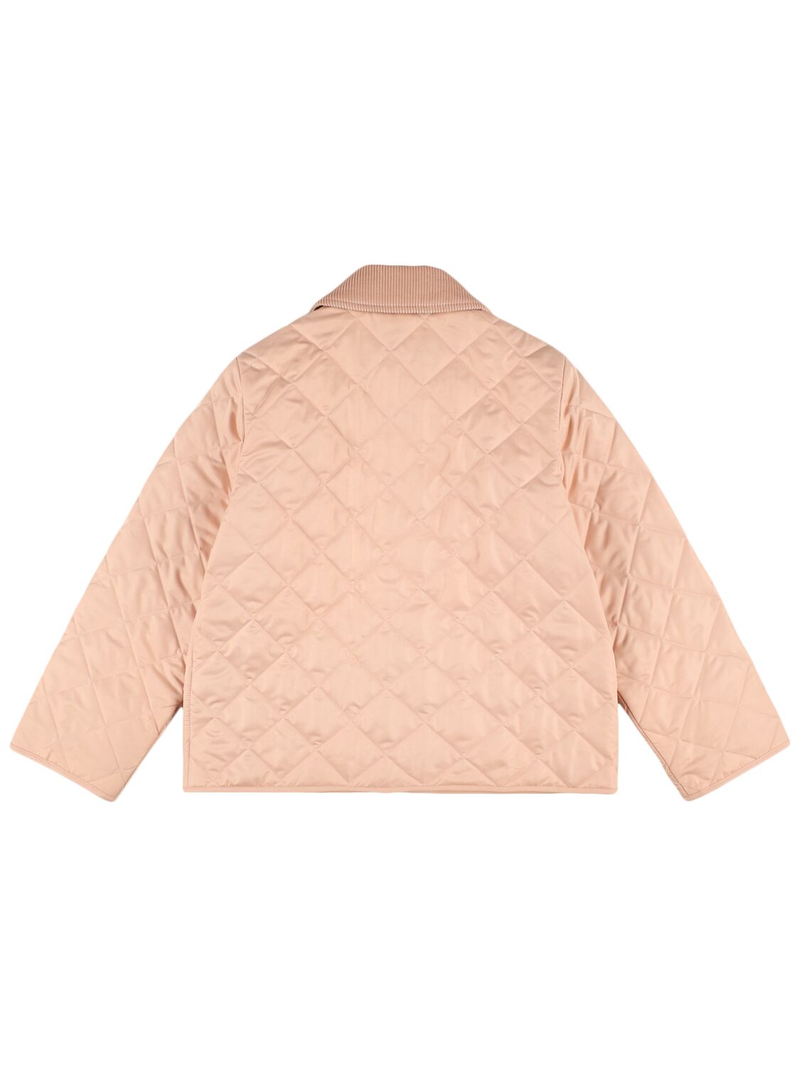 Shop Burberry Quilted Nylon Puffer Jacket In Pink