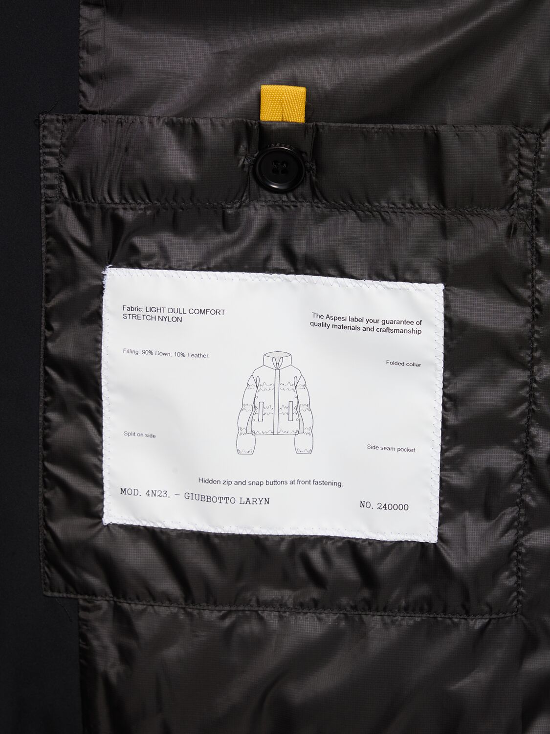 Shop Aspesi Laryn Nylon Puffer Jacket In Black