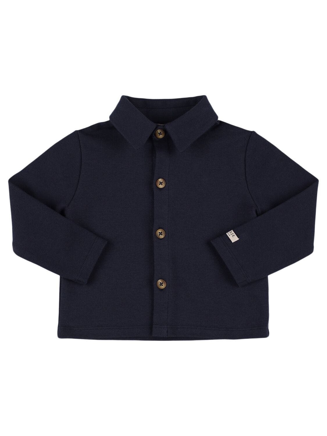 Donsje Organic Cotton Poplin Shirt In Dark Blue