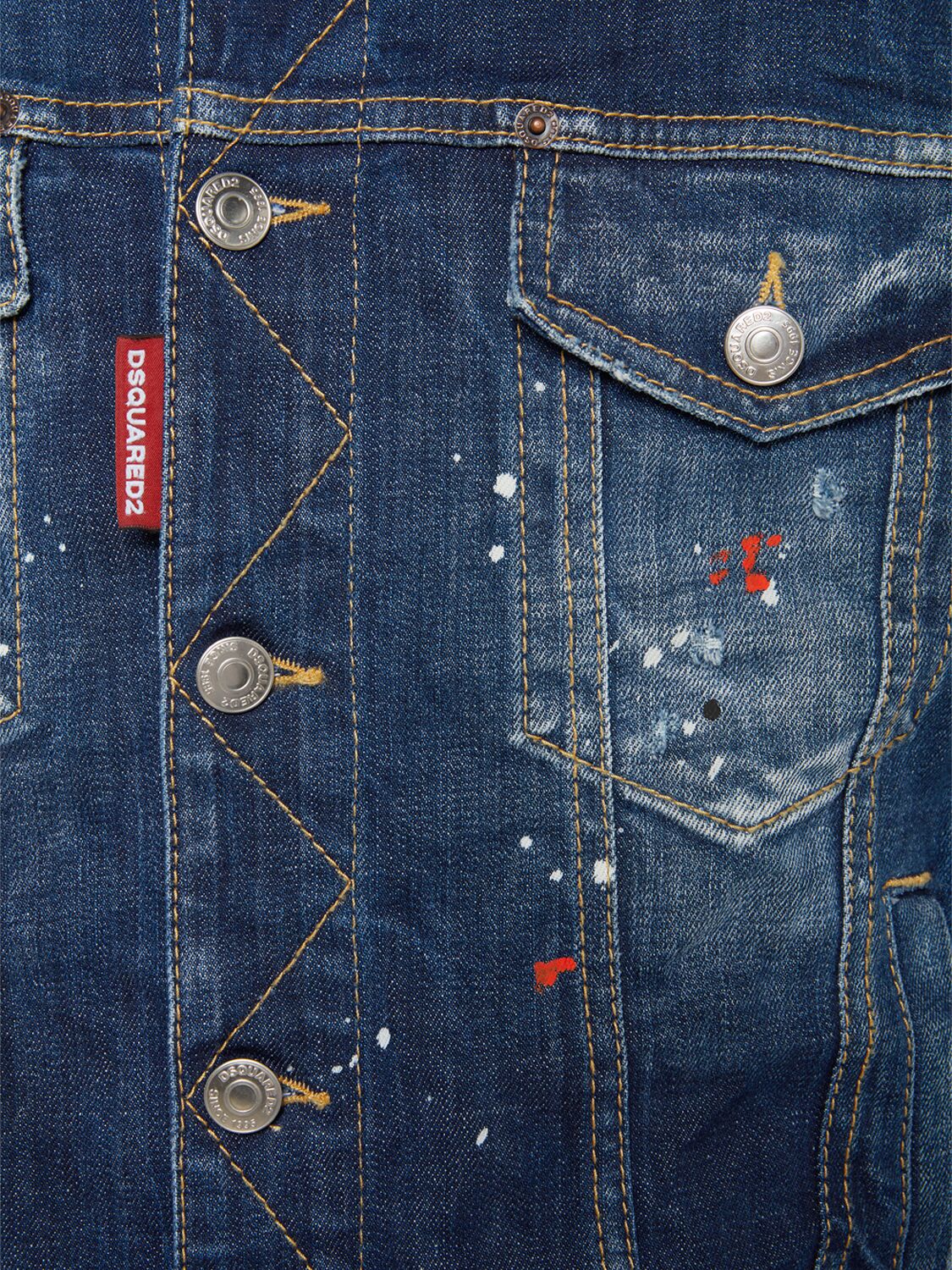 Dsquared2 Dan Jean Jacket With Destroyed Effect In Navy