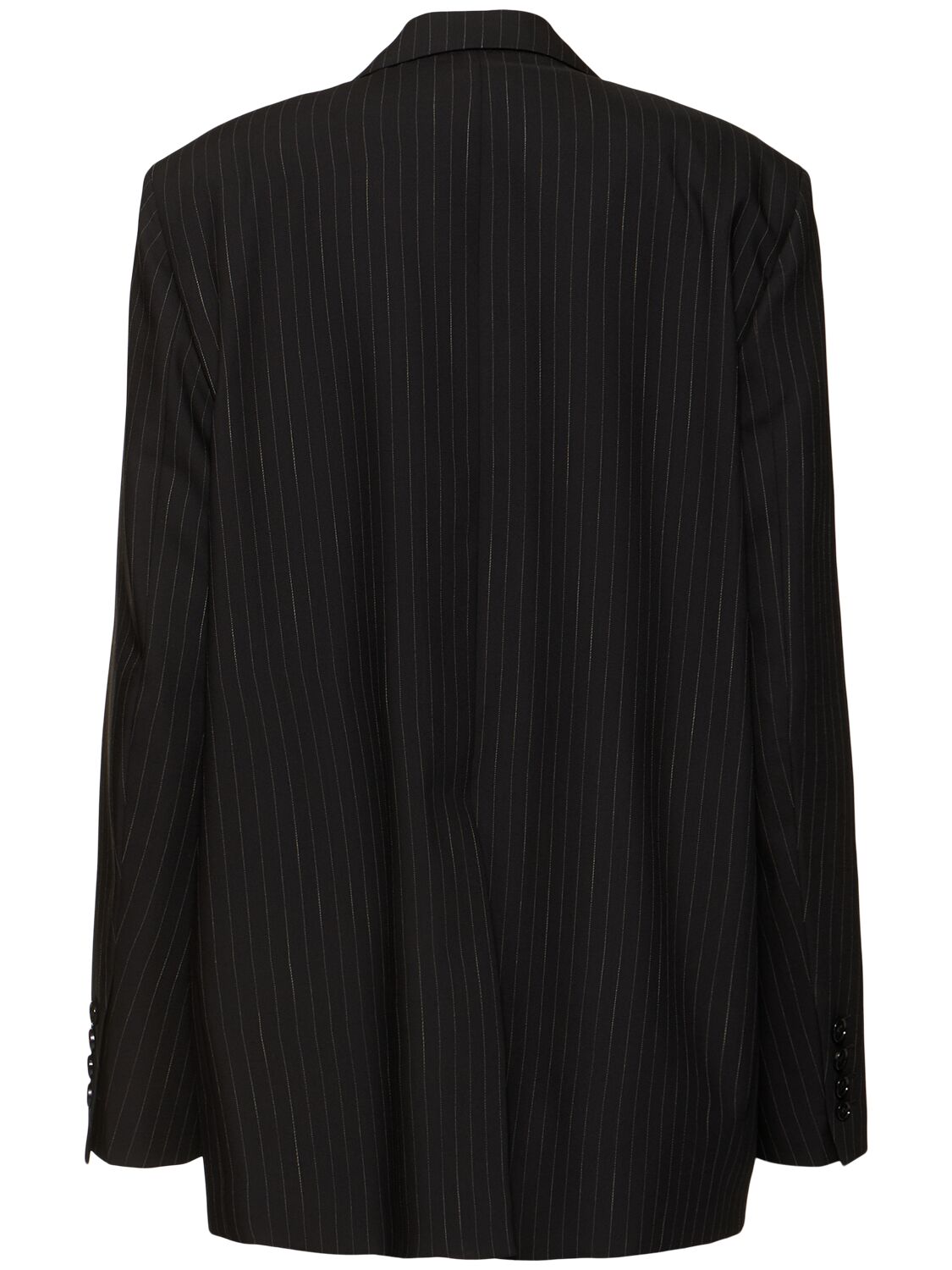 Shop Ann Demeulemeester Lizzie Tailored Pinstripe Blazer In Black/white