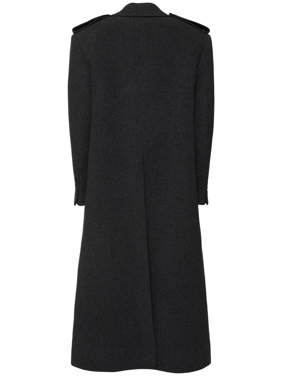 Shop Ann Demeulemeester Bianca Tailored Peak Lapel Long Coat In Heather Grey