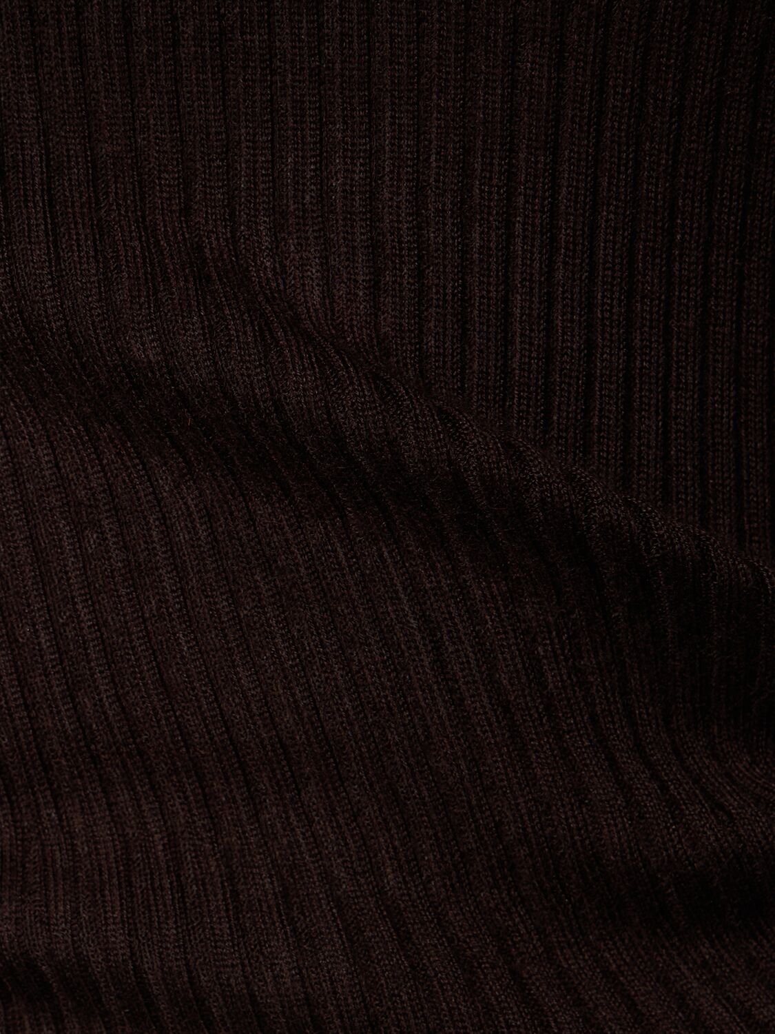 Shop Gabriela Hearst Browning Ribbed Cashmere & Silk Sweater In Dark Brown