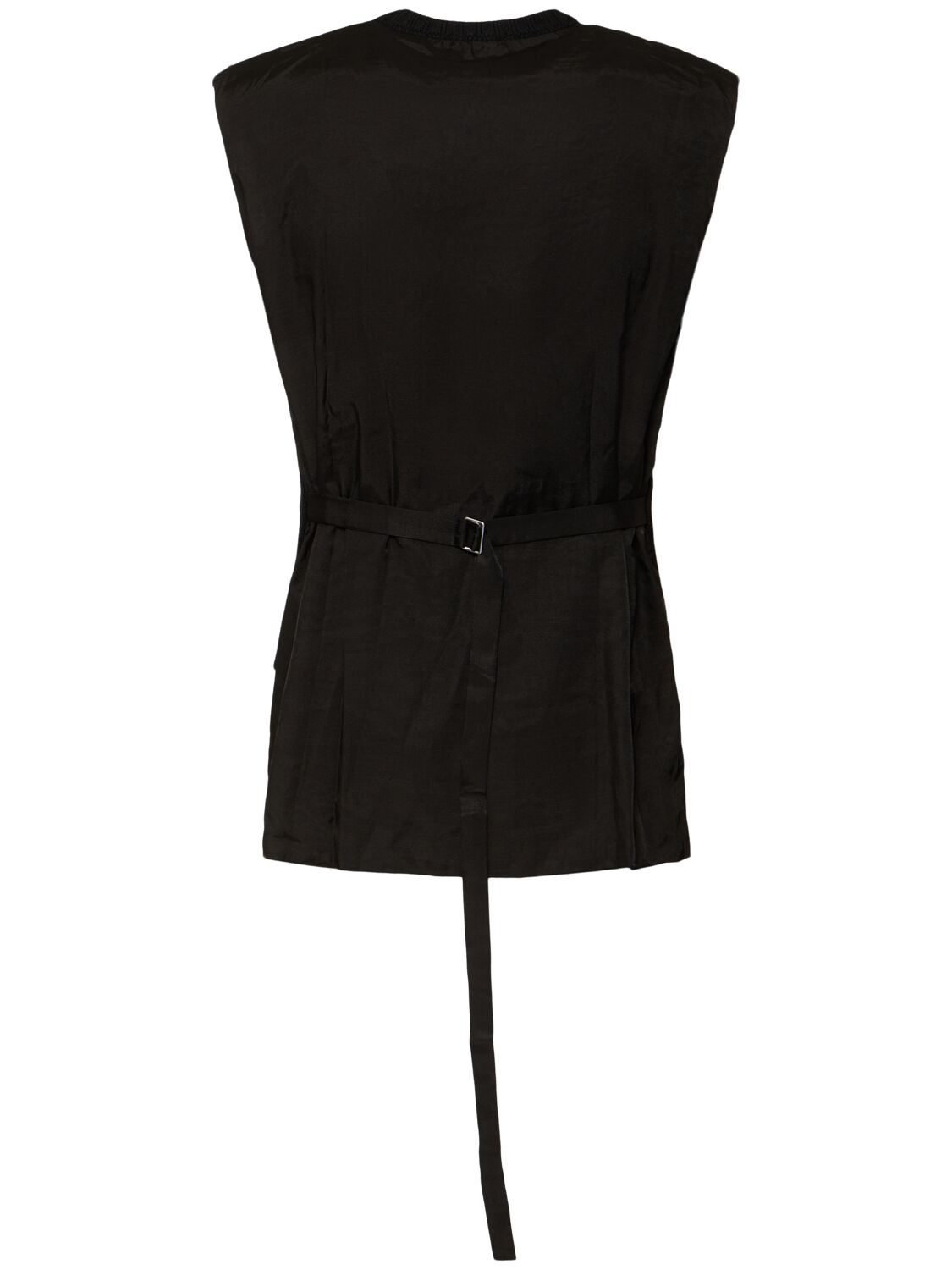 Shop Ann Demeulemeester Thorvald Wool Rib Darted Knit Vest In Black