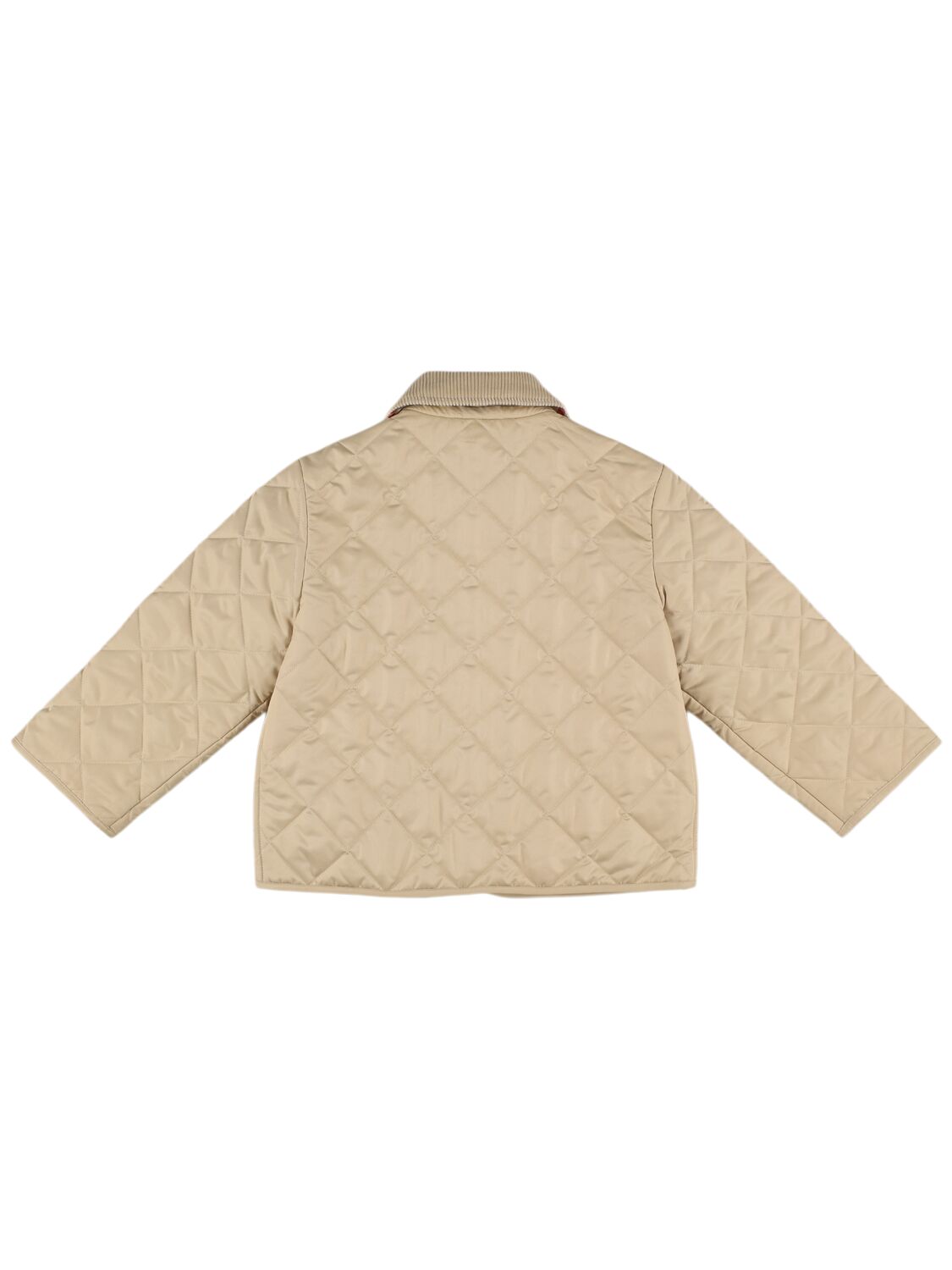 Shop Burberry Quilted Puffer Jacket In Beige