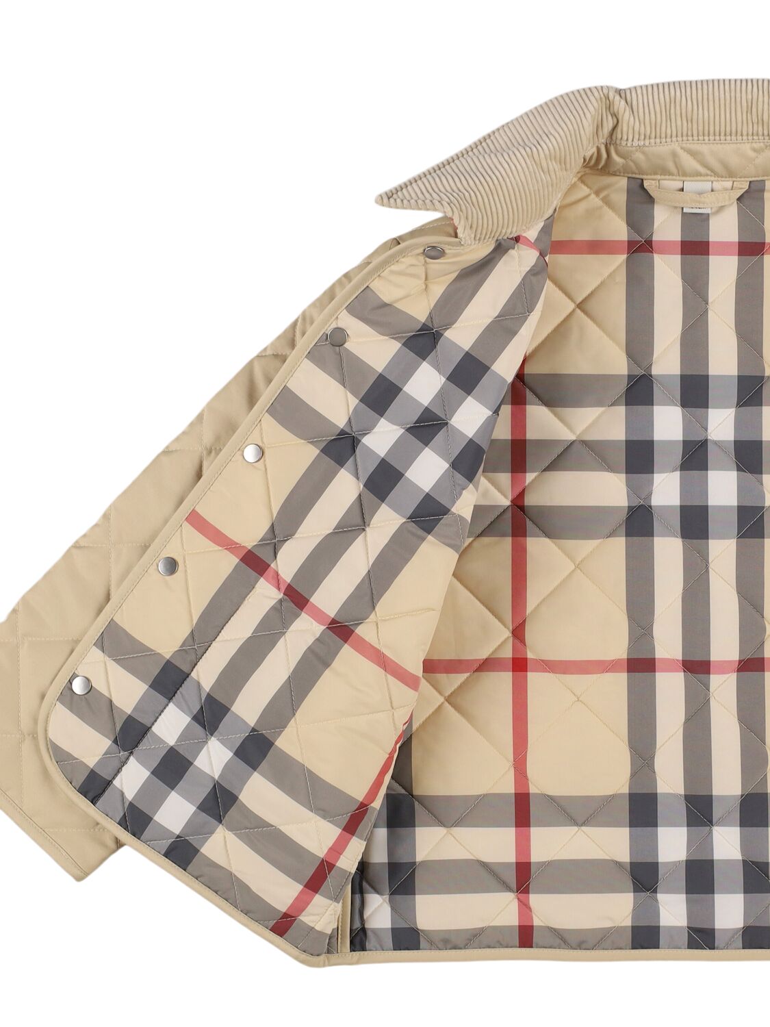 Shop Burberry Quilted Puffer Jacket In Beige