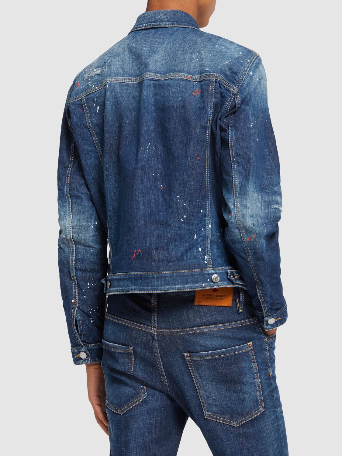 Dsquared2 Dan Jean Jacket With Destroyed Effect In Navy