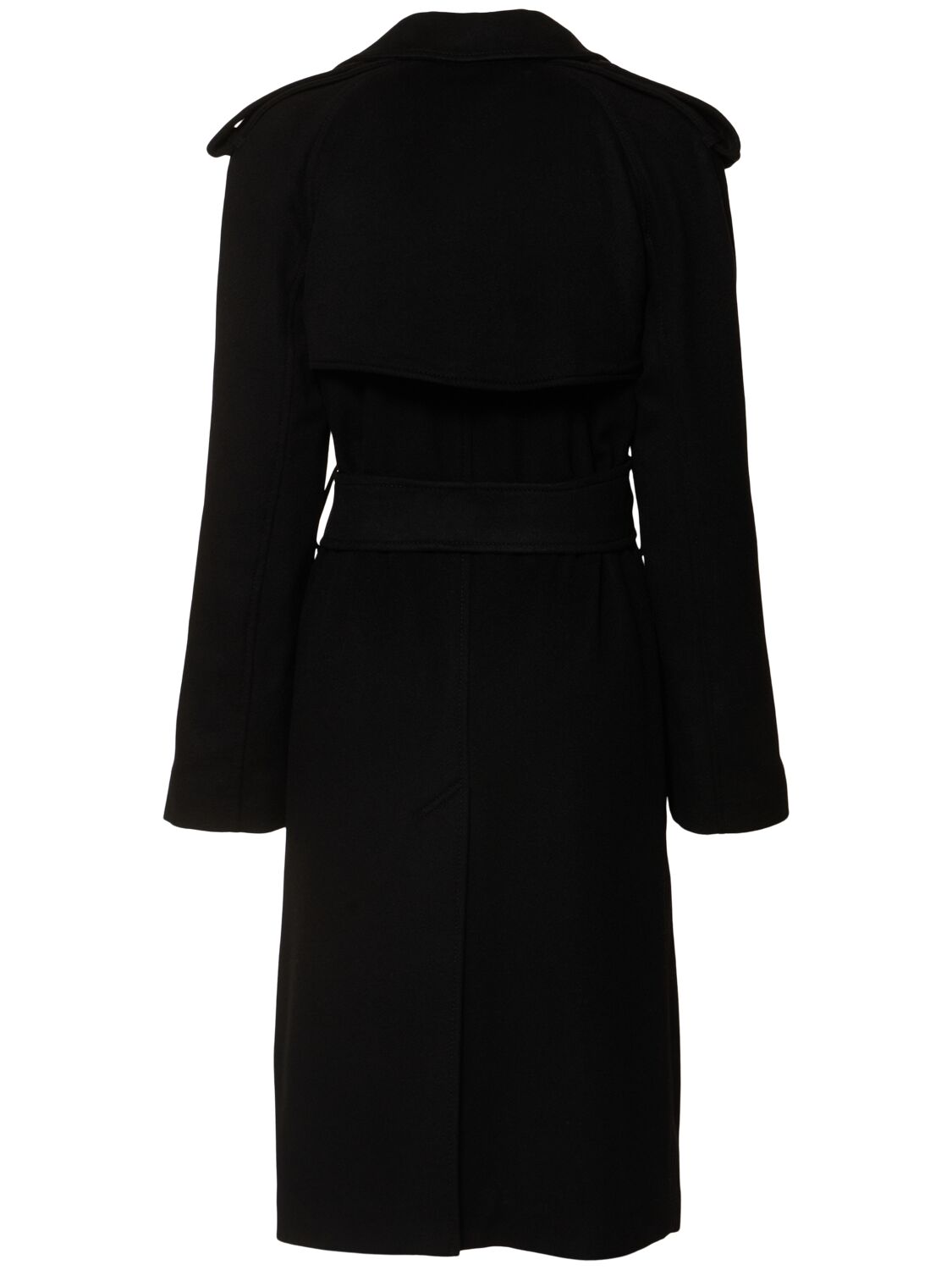 Shop Burberry Cashmere Long Coat In Black