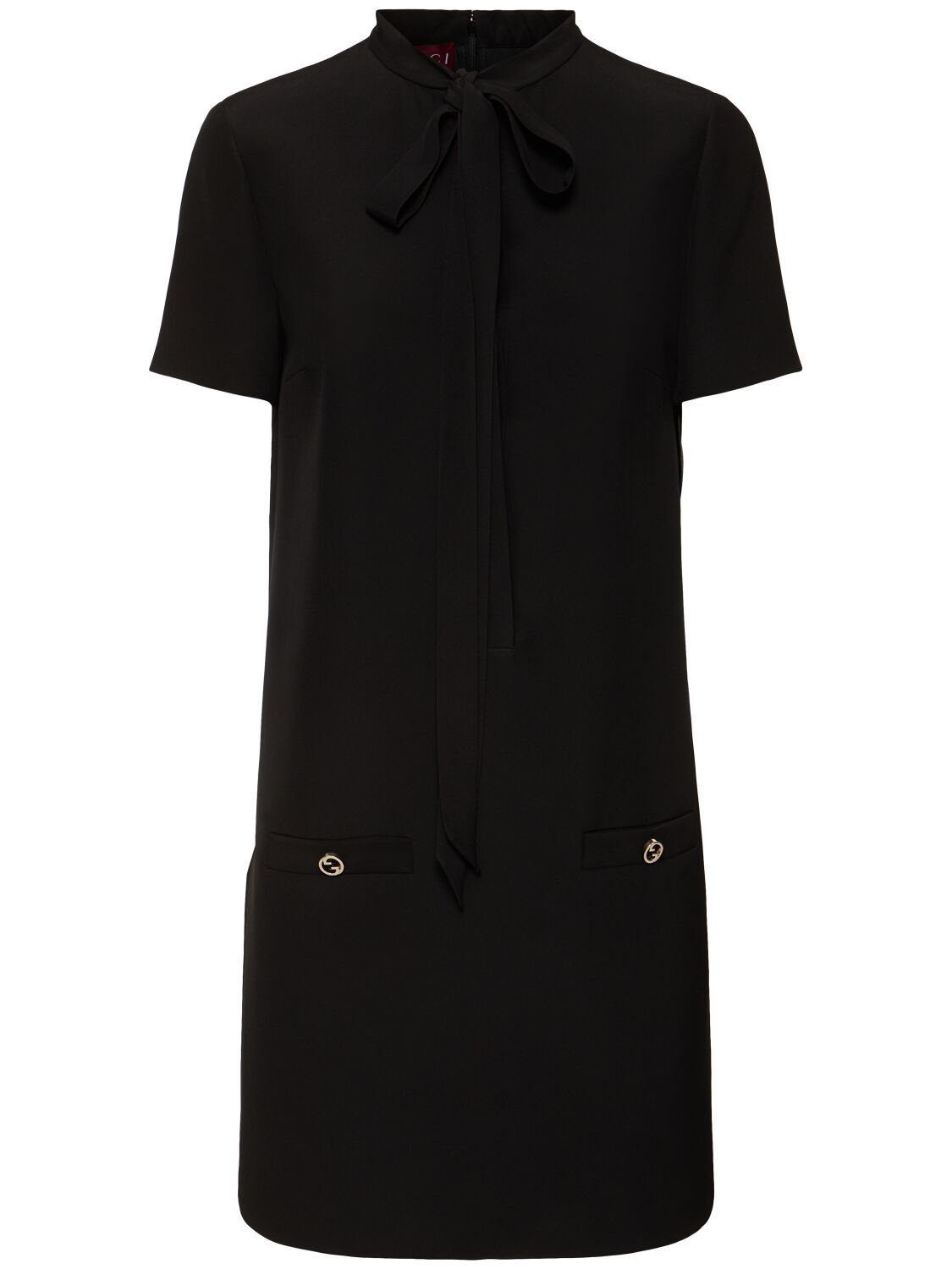 Gucci Viscose Blend Cady Dress In Black