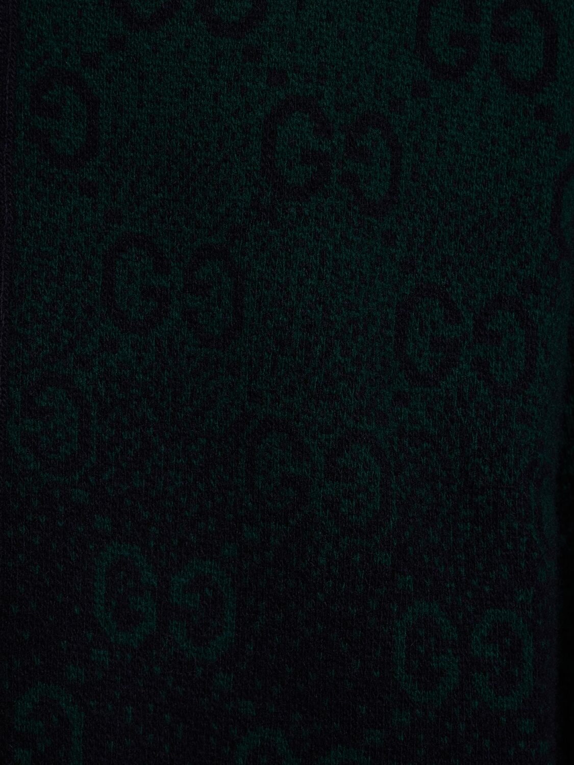 Shop Gucci Gg Intarsia Wool Cardigan In Green/navy