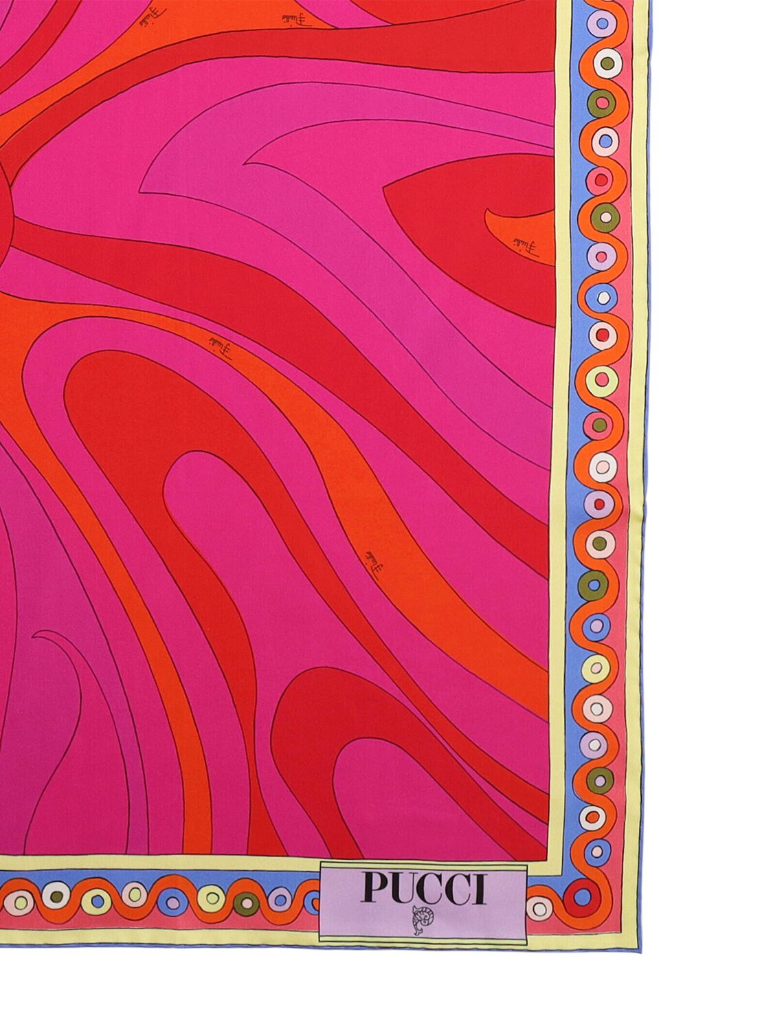 Shop Pucci Silk Twill Scarf In Rosso/fuxia