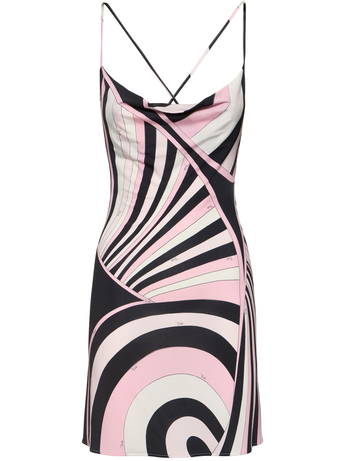 Pucci Printed Satin Short Dress In Pattern