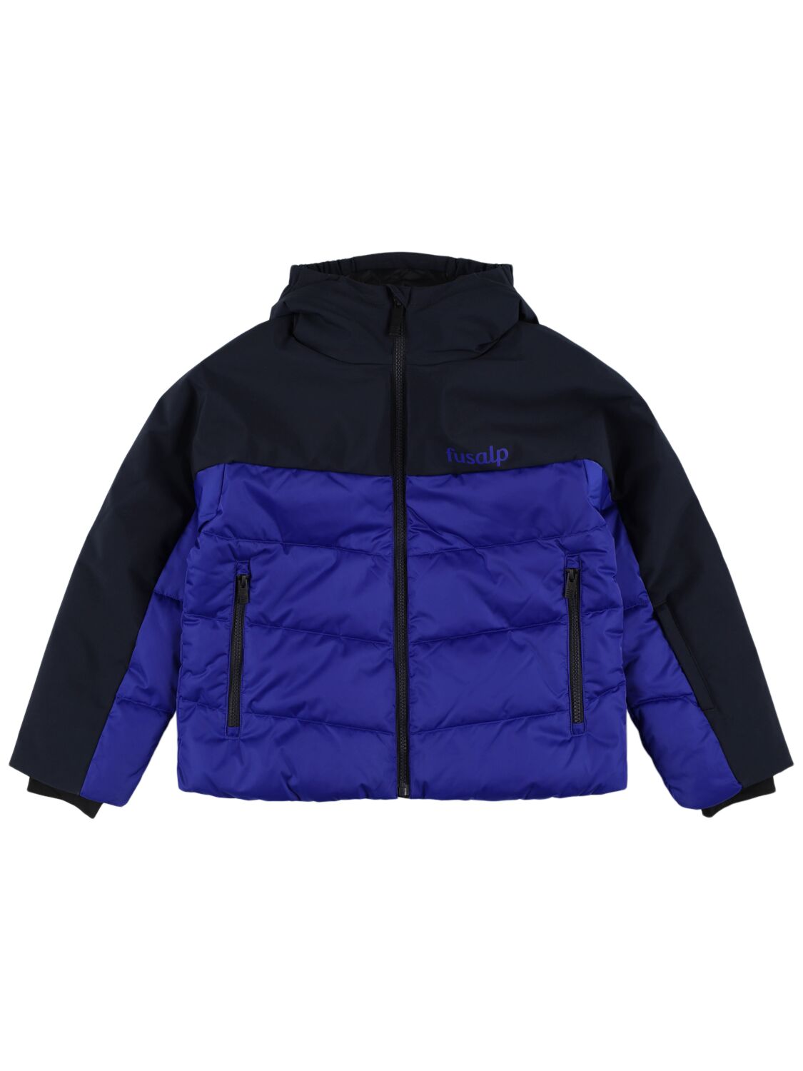 Fusalp Mecure Hooded Poly Puffer Ski Jacket In Blue