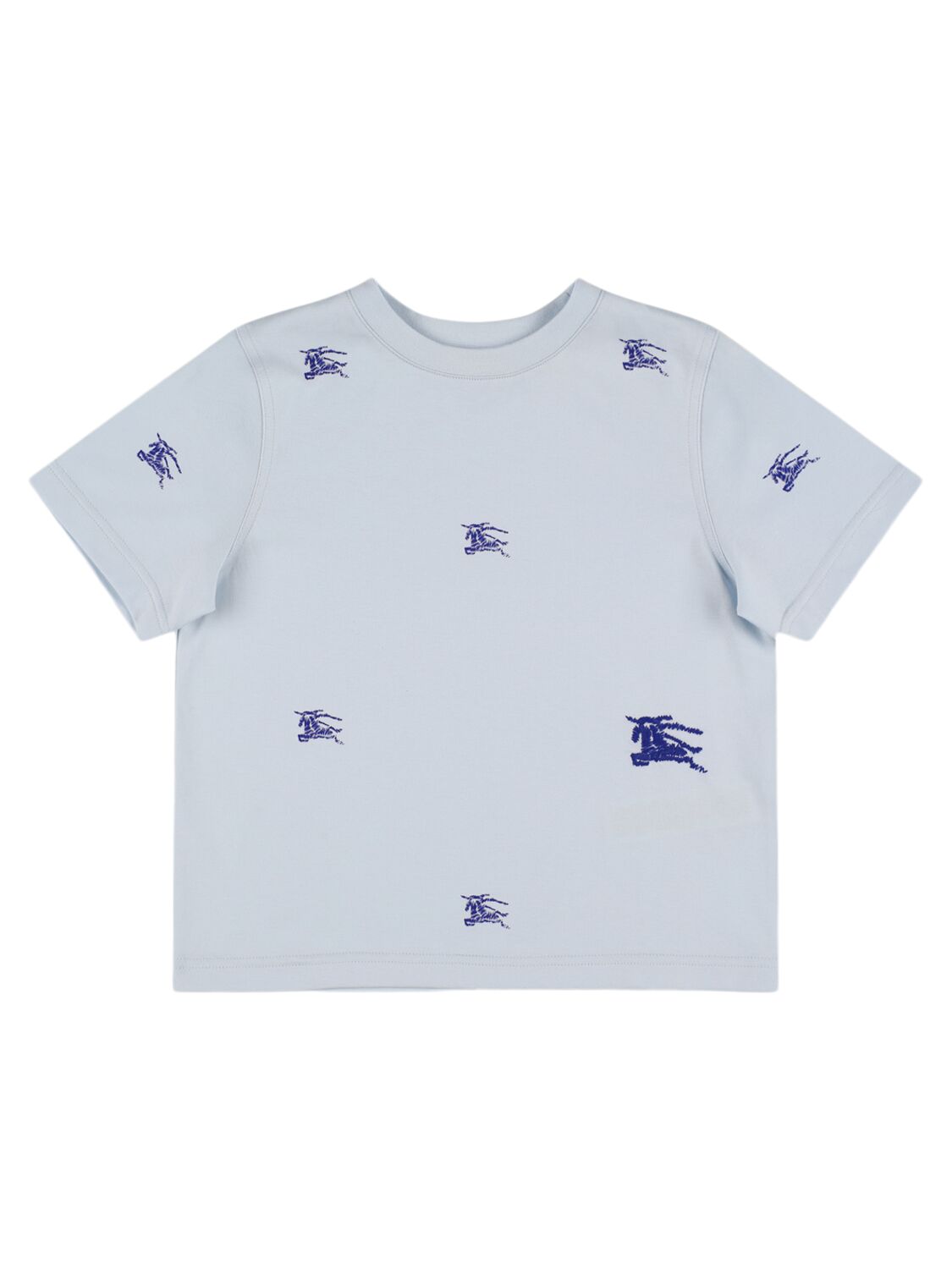 Burberry Cotton Jersey Logo T-shirt In Blue