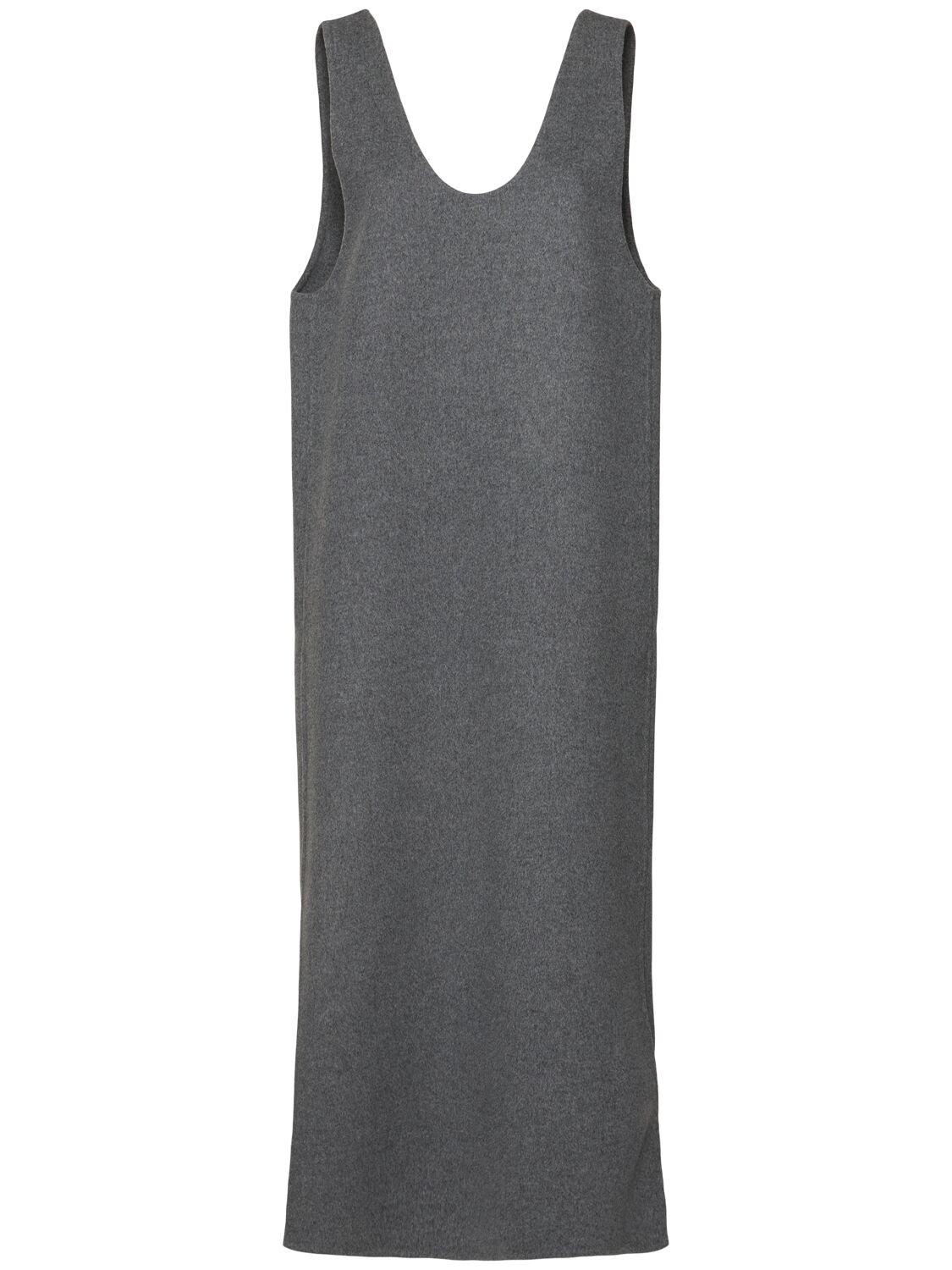 Carven Double Face Wool Dress In Grey