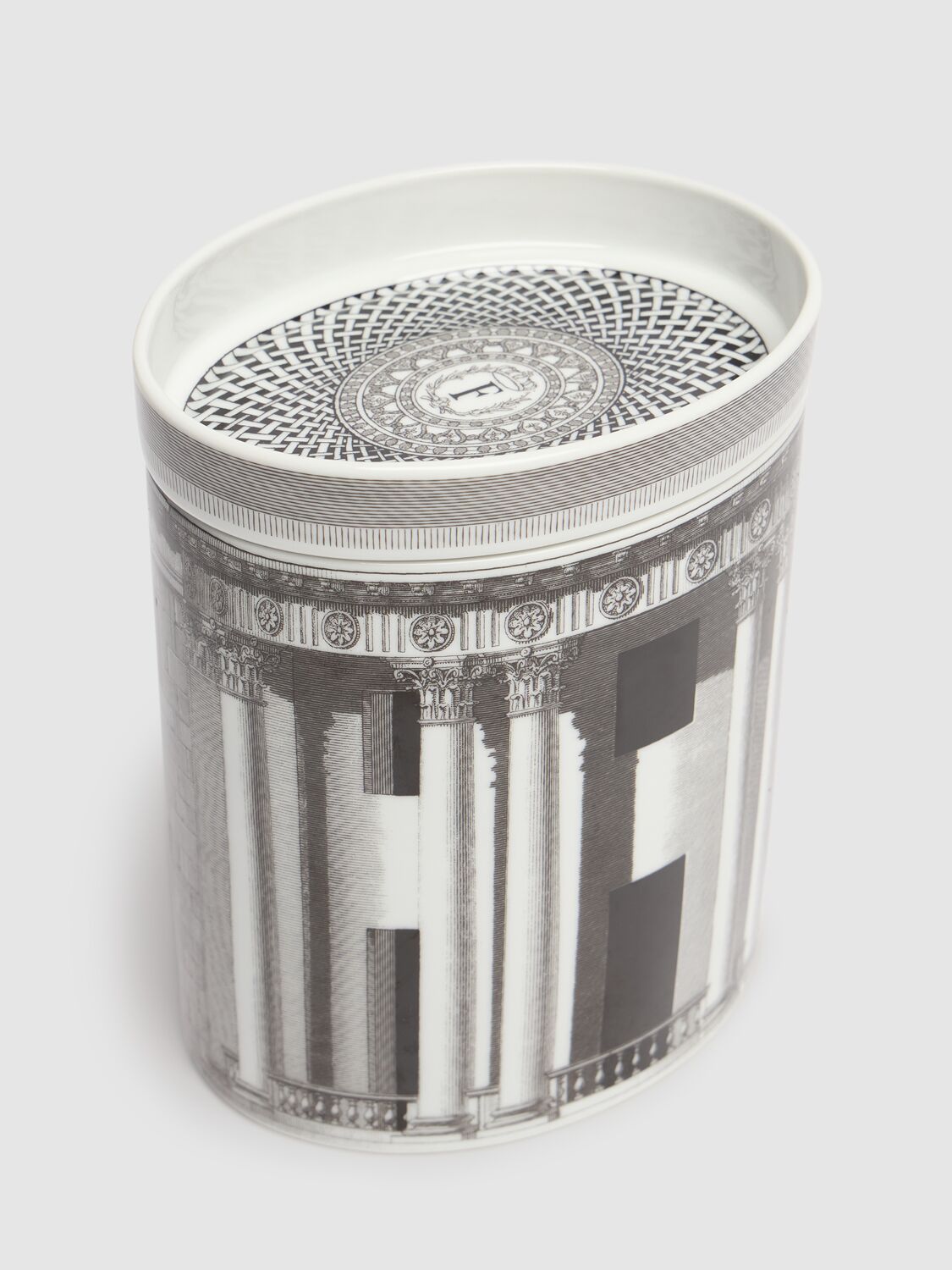 Shop Fornasetti Grande Architettura Candle In Grey