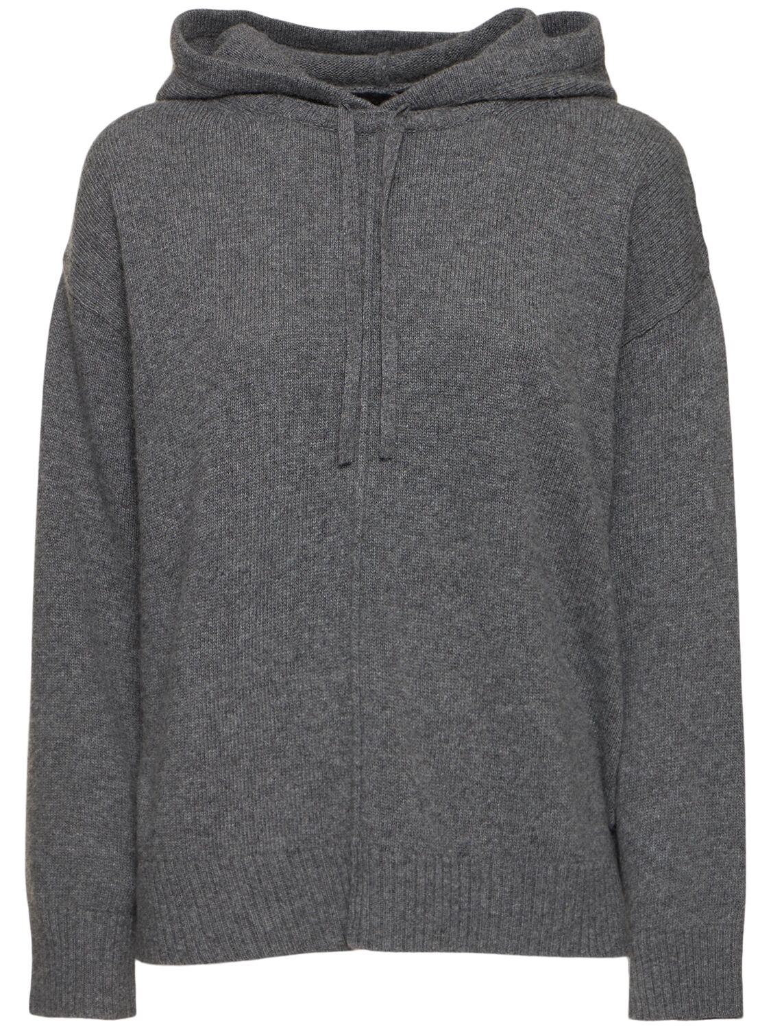 Weekend Max Mara Jerez Hooded Wool Blend Sweater In Grey