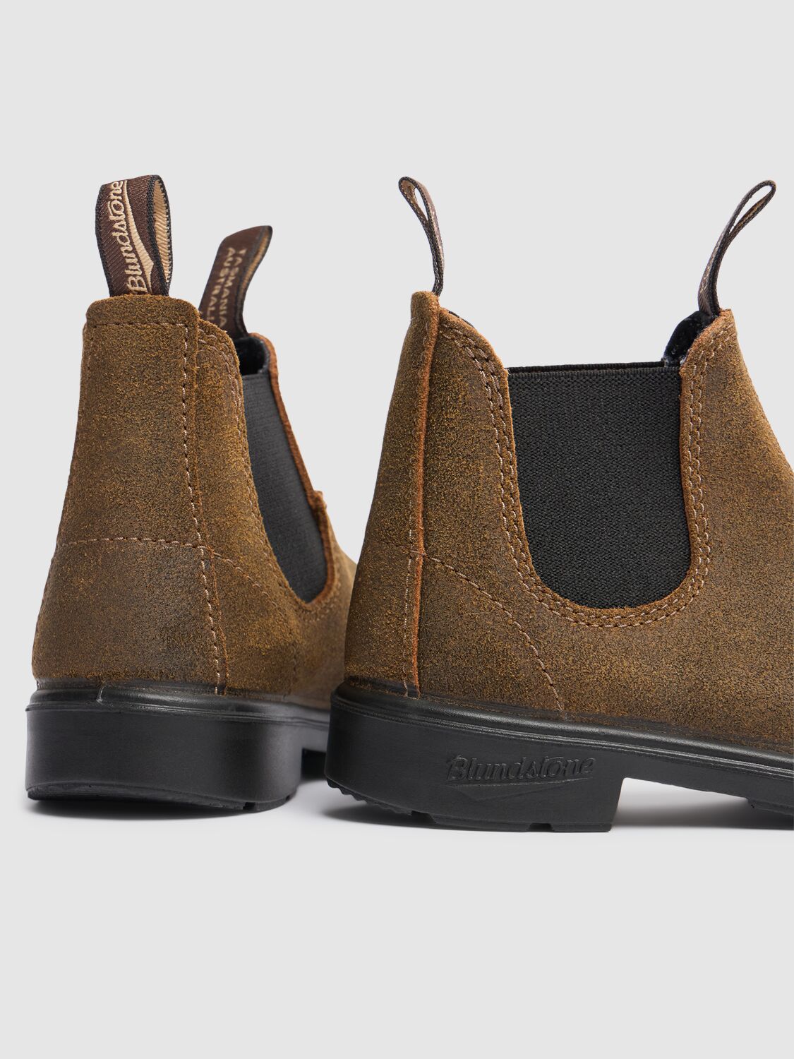 Shop Blundstone Suede Chelsea Boots In Brown