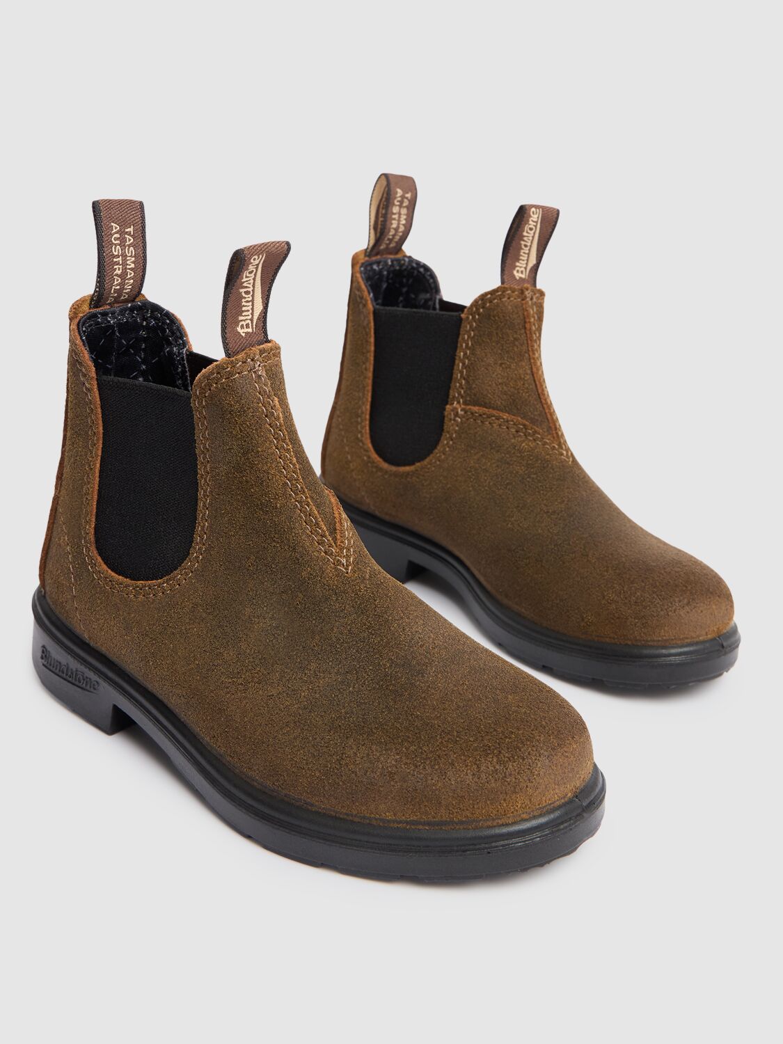 Shop Blundstone Suede Chelsea Boots In Brown