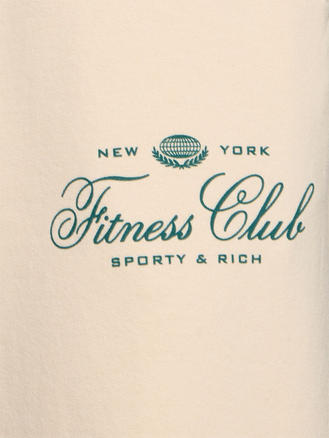 Shop Sporty And Rich Fitness Club Sweatpants In Cream/alpine