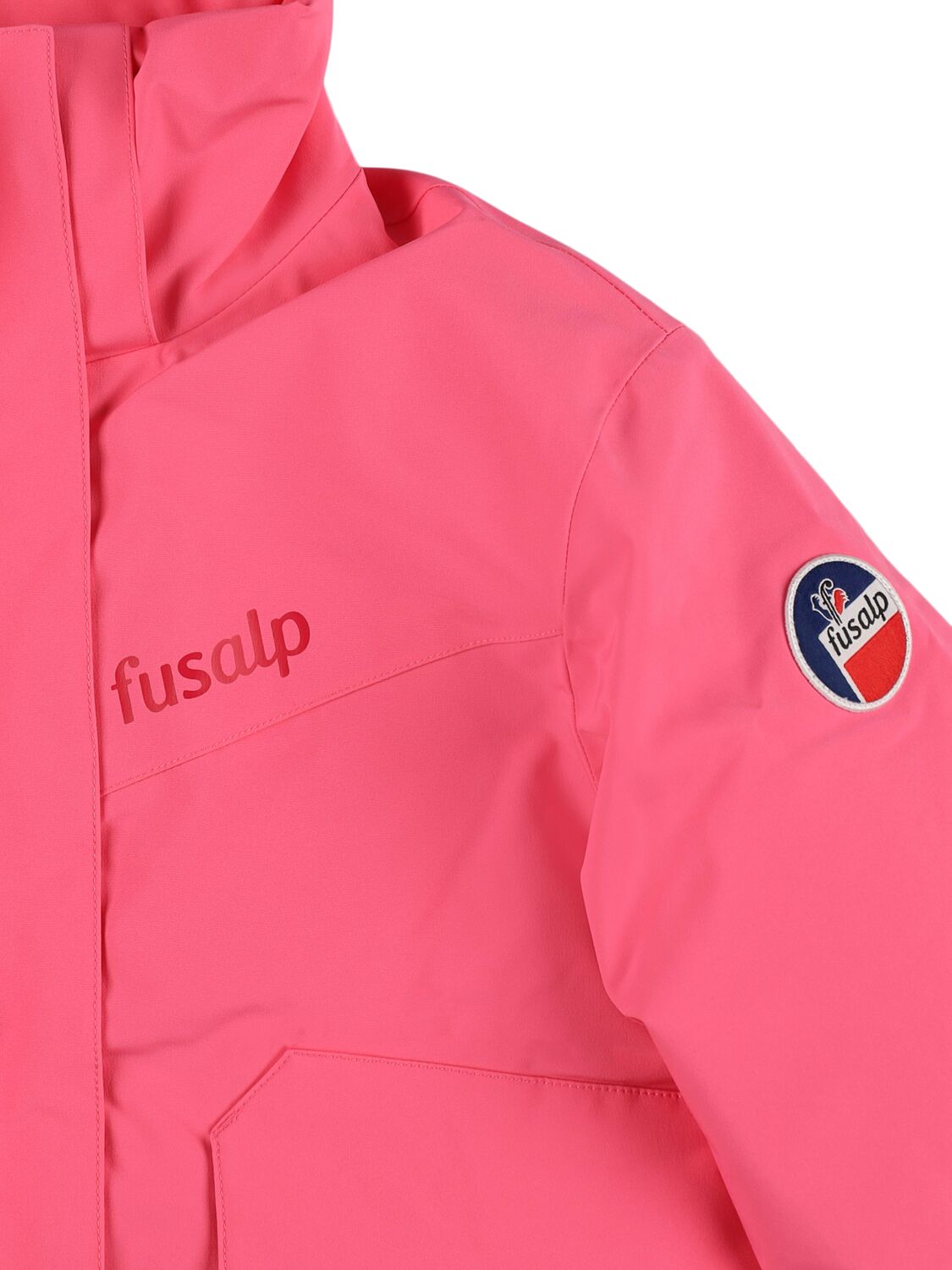 Shop Fusalp Neptune Hooded Poly Puffer Ski Jacket In Pink