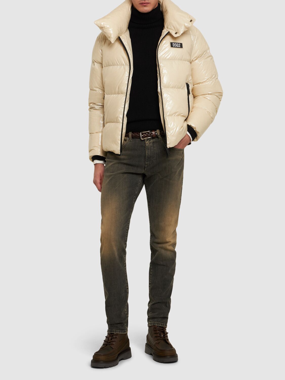 Shop Dsquared2 Ultralight Down Jacket In 0ff-white