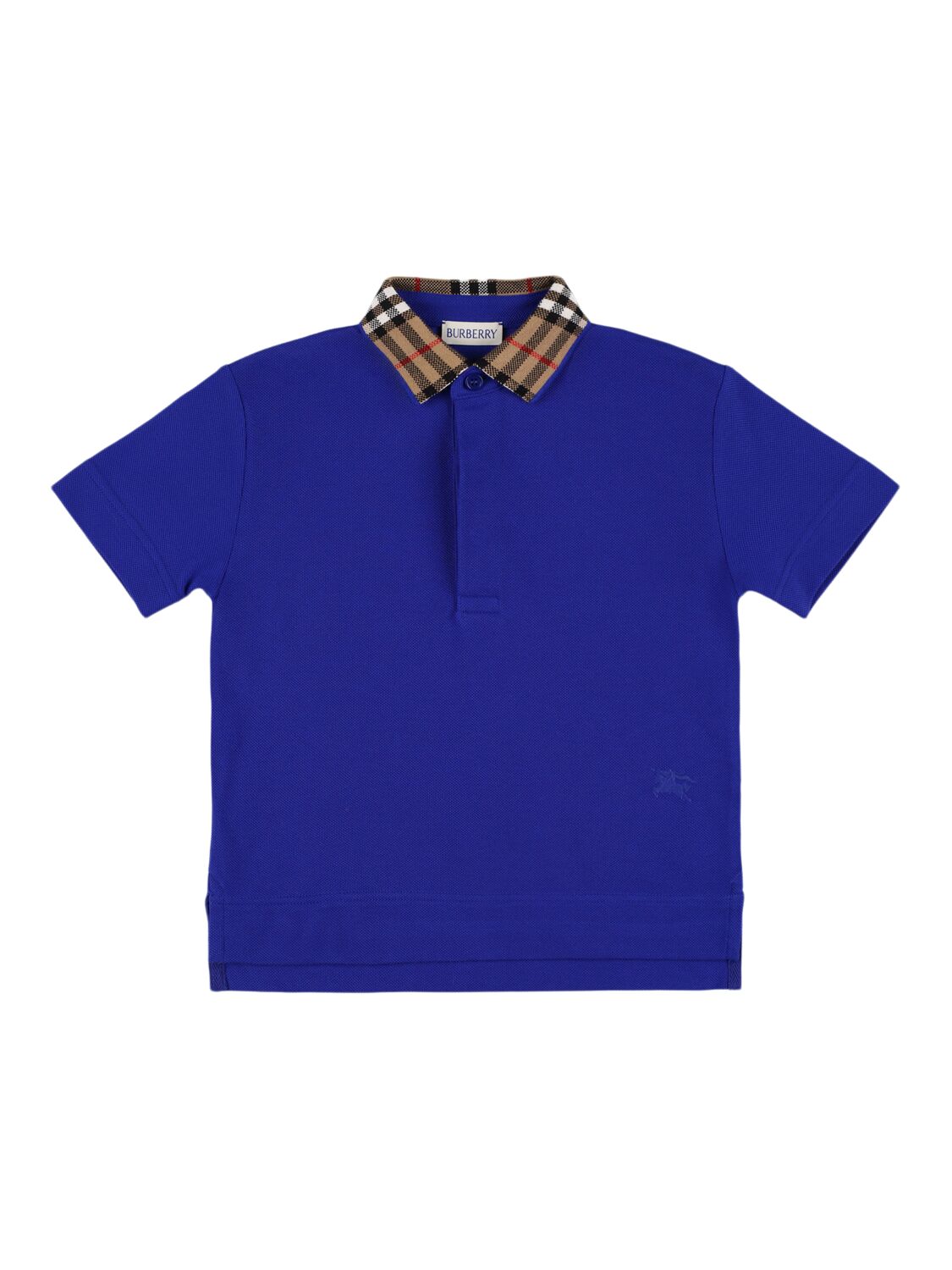 Burberry Cotton Piquet Polo T-shirt In Blue