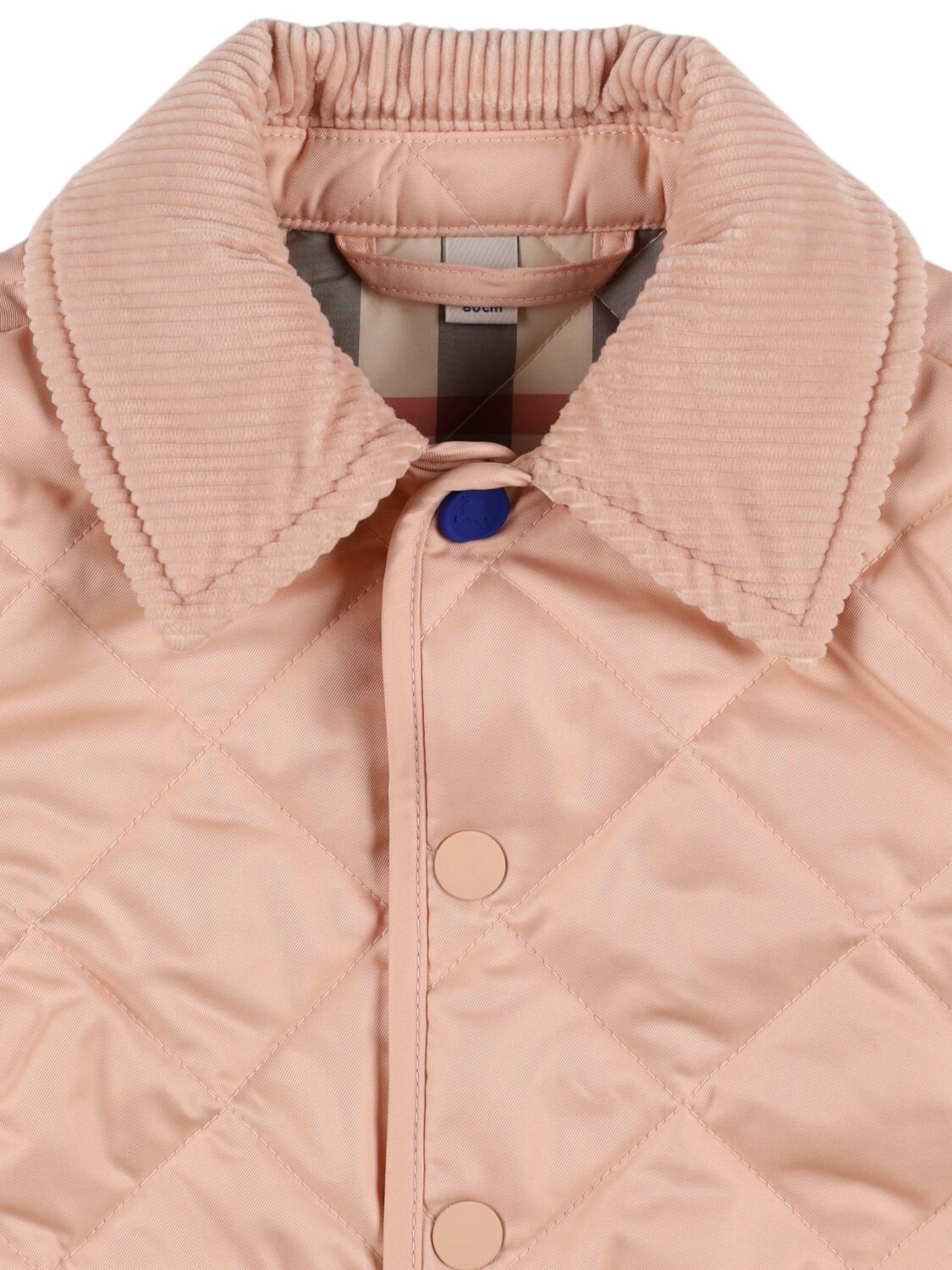 Shop Burberry Quilted Puffer Jacket In Pink