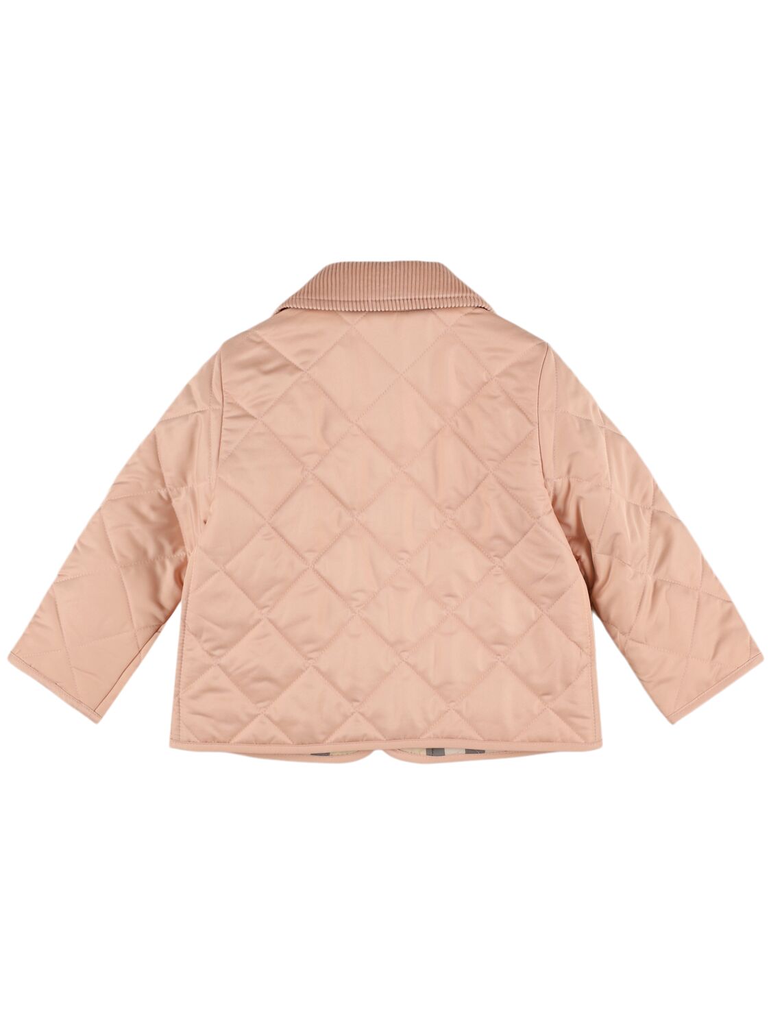 Shop Burberry Quilted Puffer Jacket In Pink