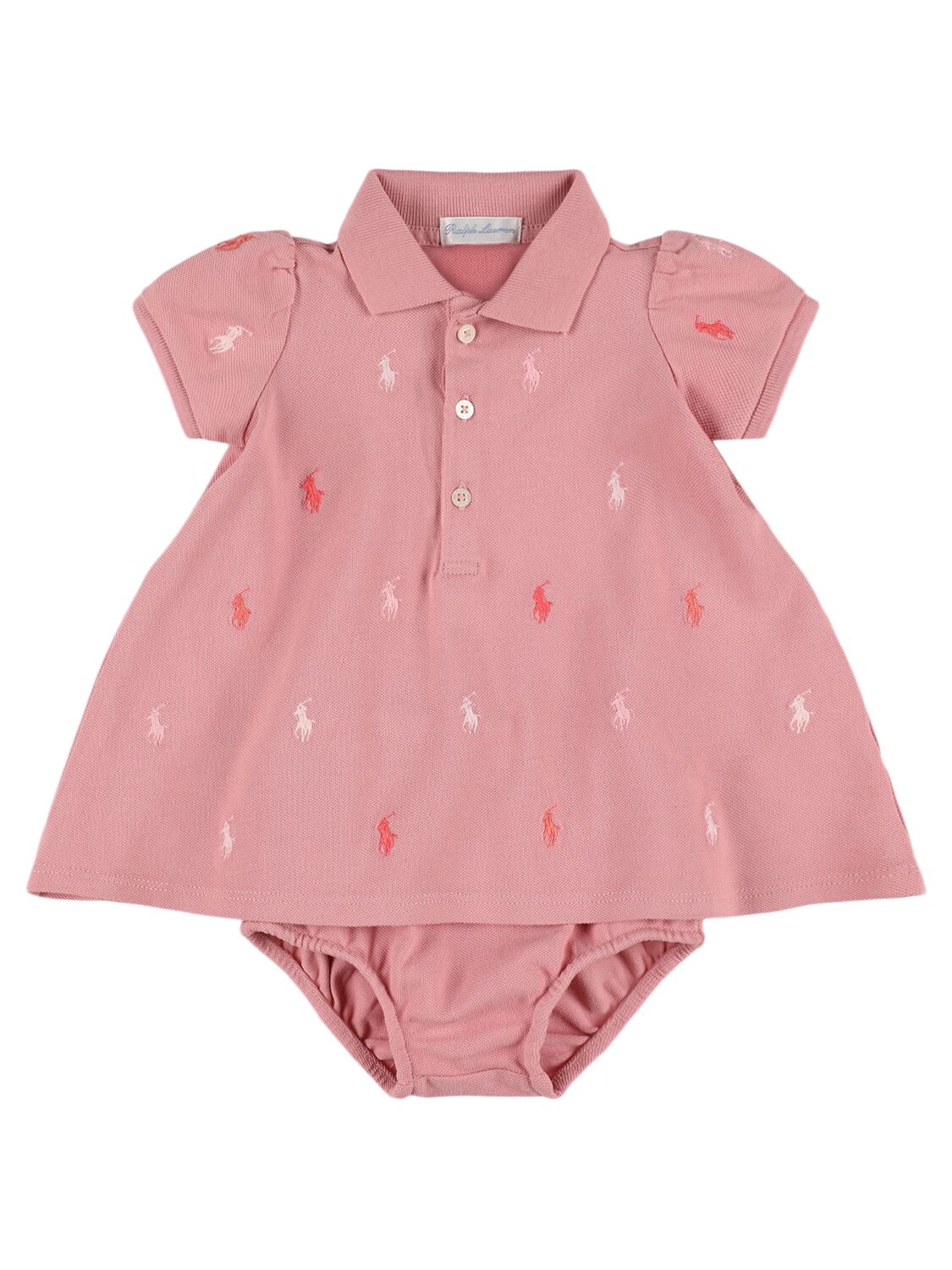 Polo Ralph Lauren Babies' Stretch Cotton Piqué Polo Dress In Pink