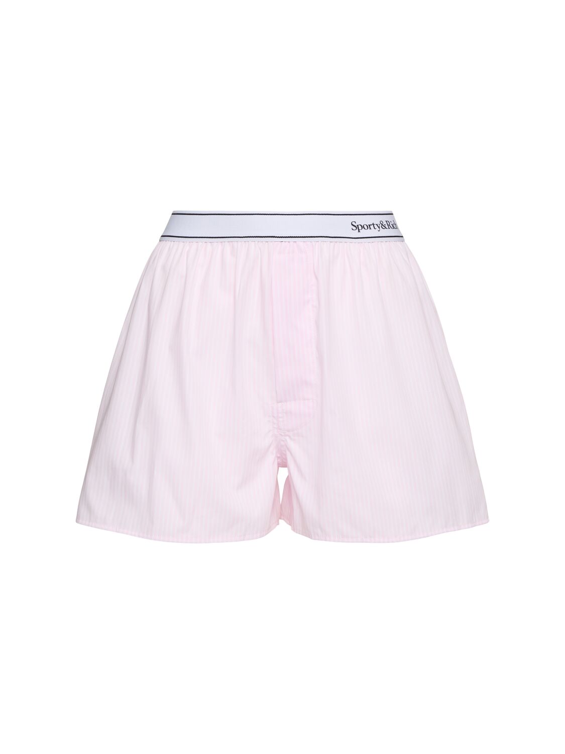 Sporty And Rich Serif Logo Boxer Shorts In Pink